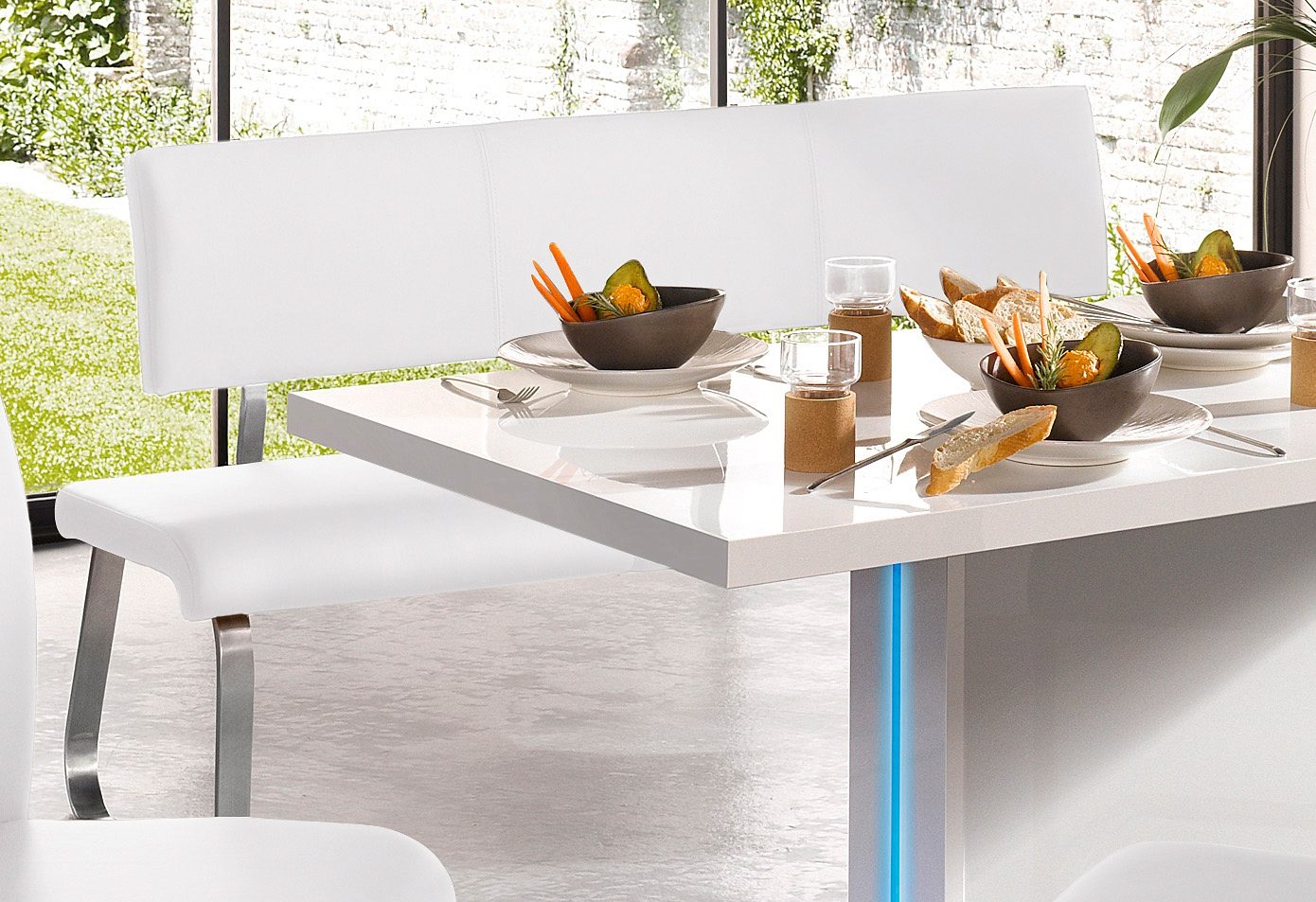 MCA furniture Bank Arco belastbaar tot 280 kg, echt leer, in verschillende breedten