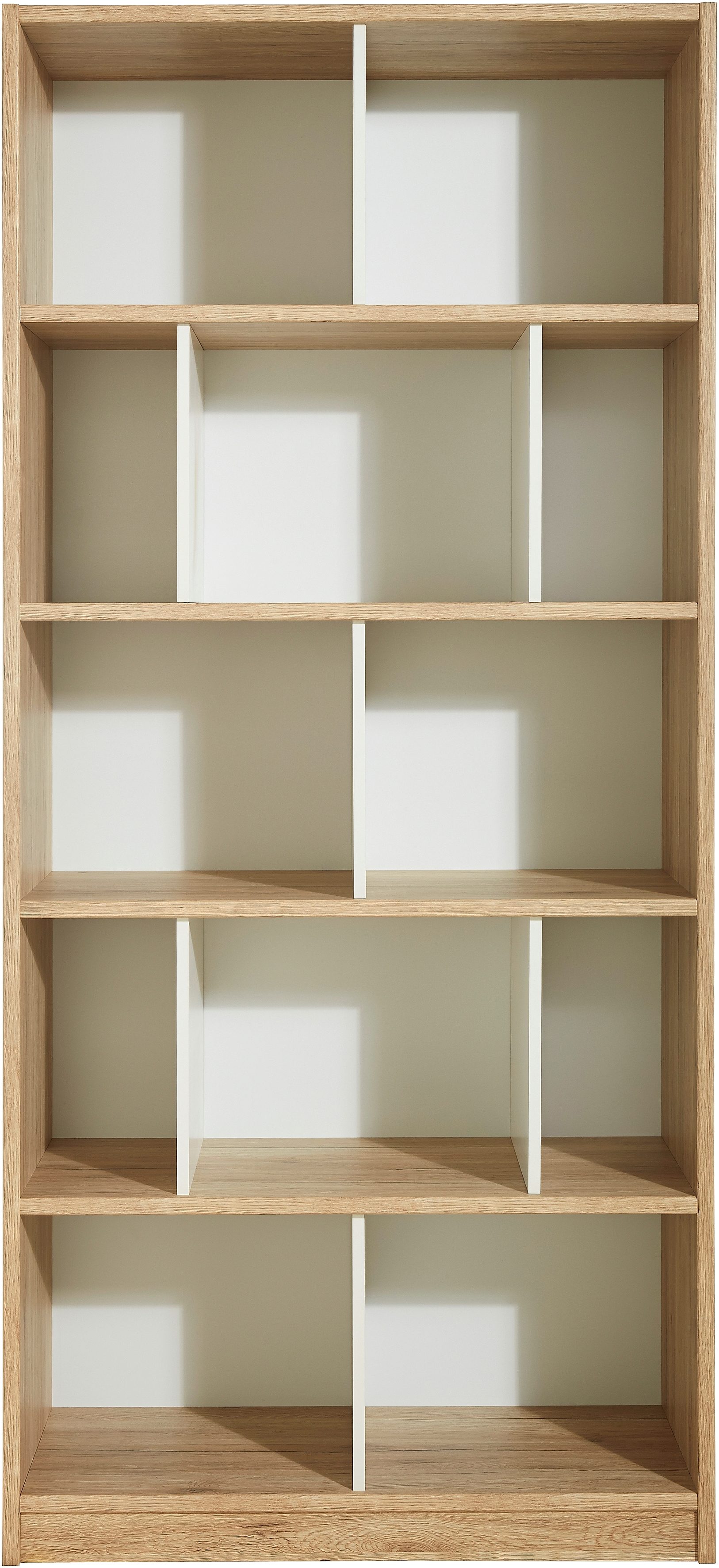 Wimex Staand rek Joker Boekenrek, multifunctioneel rek met veel vakken, 198 cm hoog, 90 cm breed boekenkasten maat 90x38x198 cm bruin