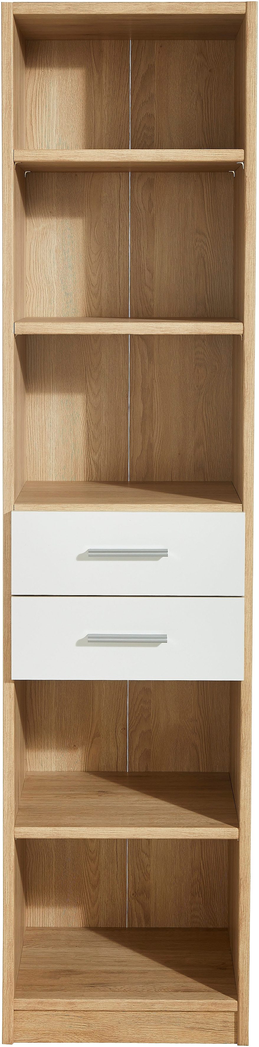 Wimex Rek Joker hoog boekenrek met 2 lades rekken maat 47x38x198 cm bruin