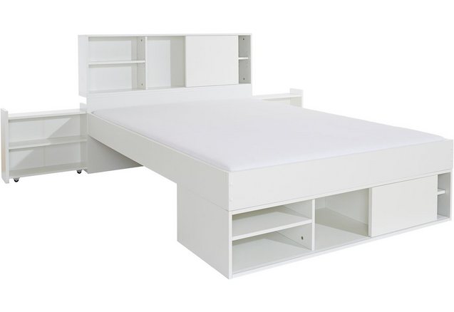 Bed met bergruimte zonder lades. Bed met bergruimte zonder lades.