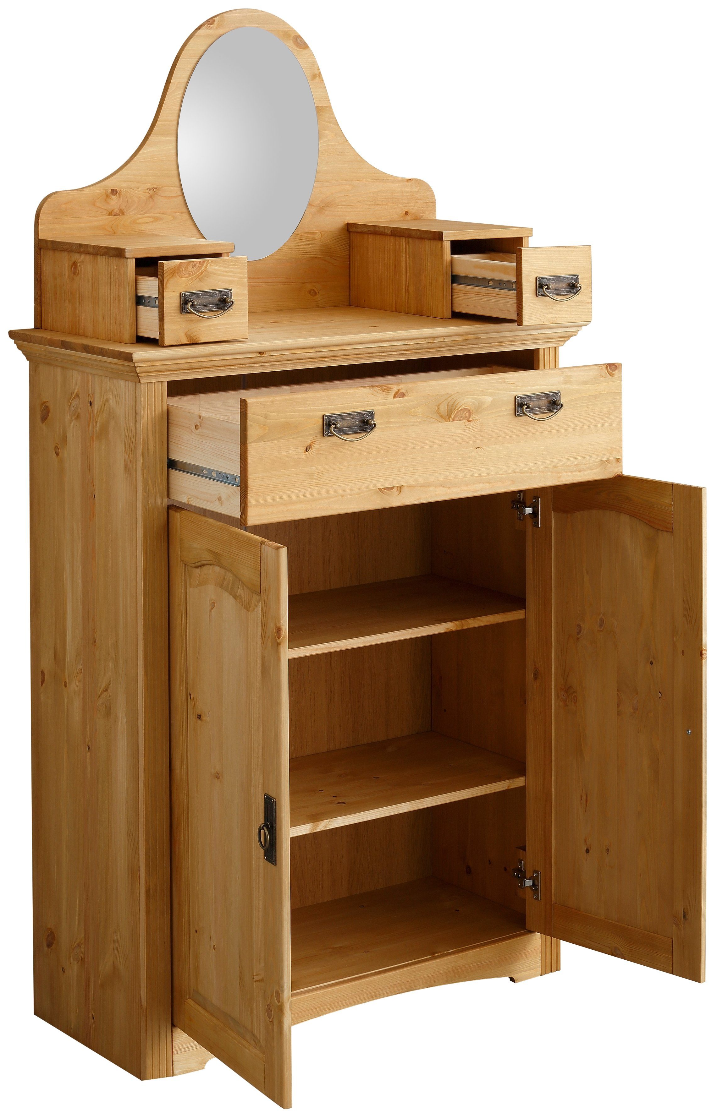 Home affaire Kast met laden en deuren Konrad Breedte 94 cm, van massief, FSC®-gecertificeerd dennenhout