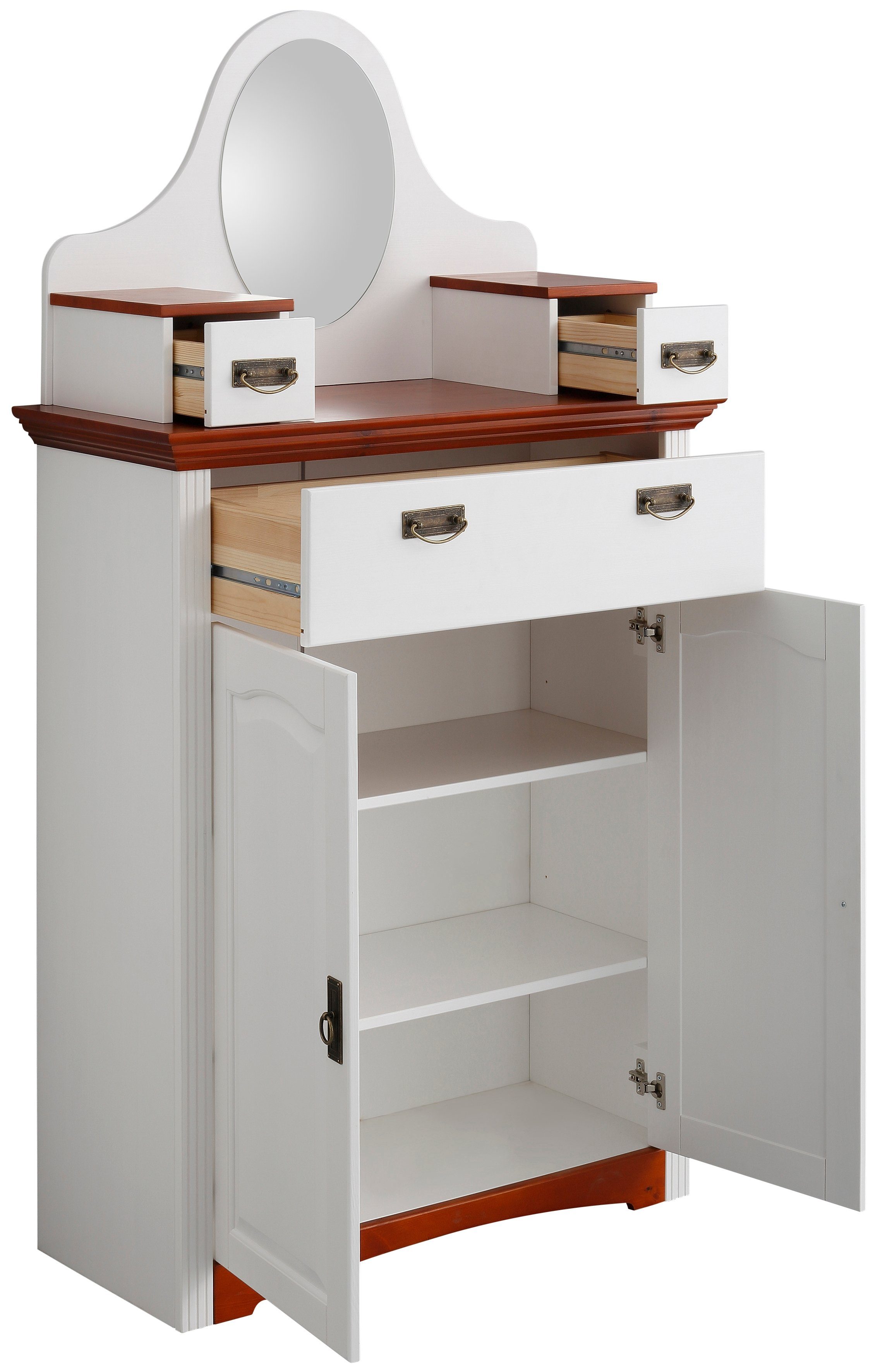 Home affaire Kast met laden en deuren Konrad Breedte 94 cm, van massief, FSC®-gecertificeerd dennenhout