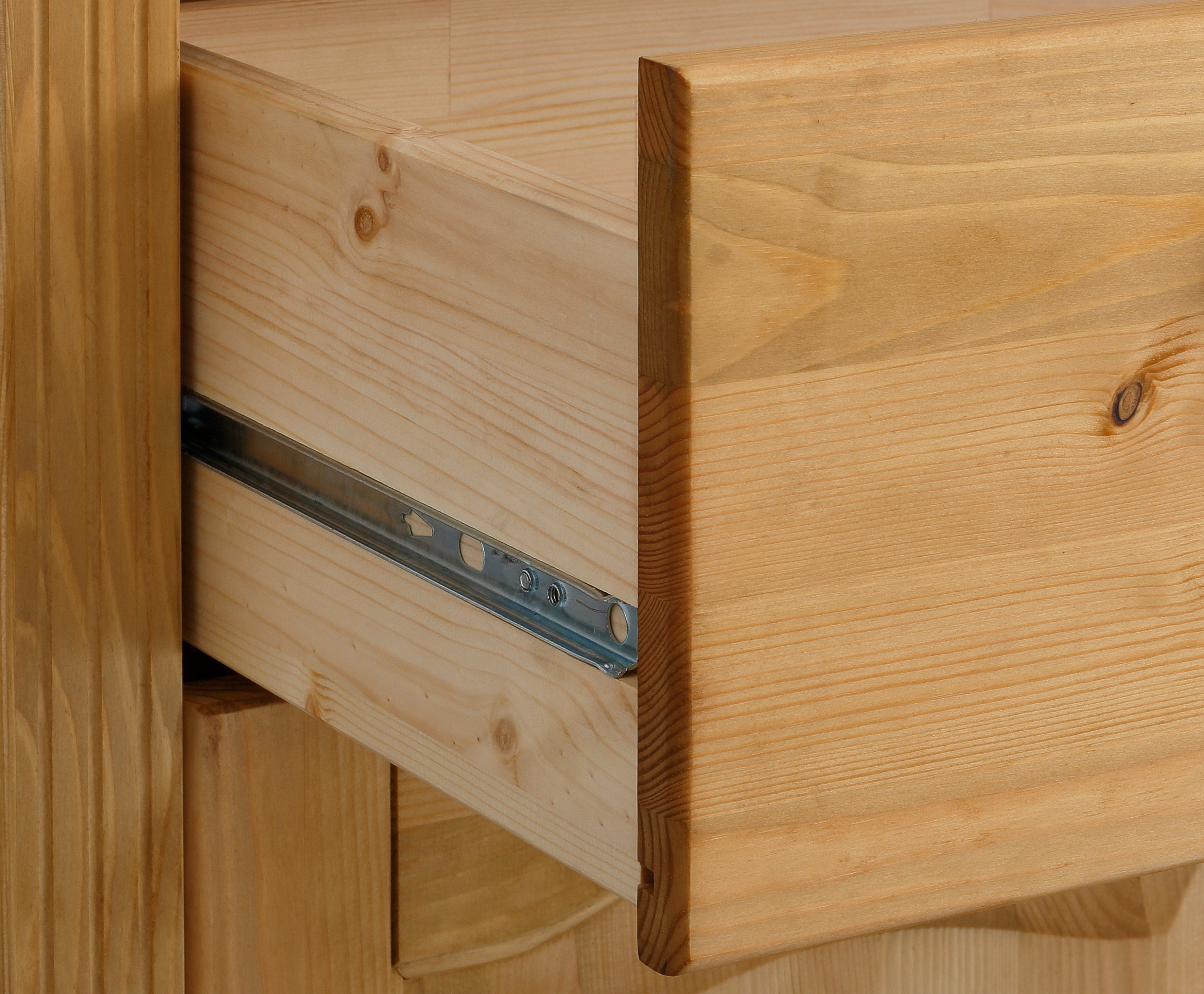 Home affaire Kast met laden en deuren Konrad Breedte 94 cm, van massief, FSC®-gecertificeerd dennenhout