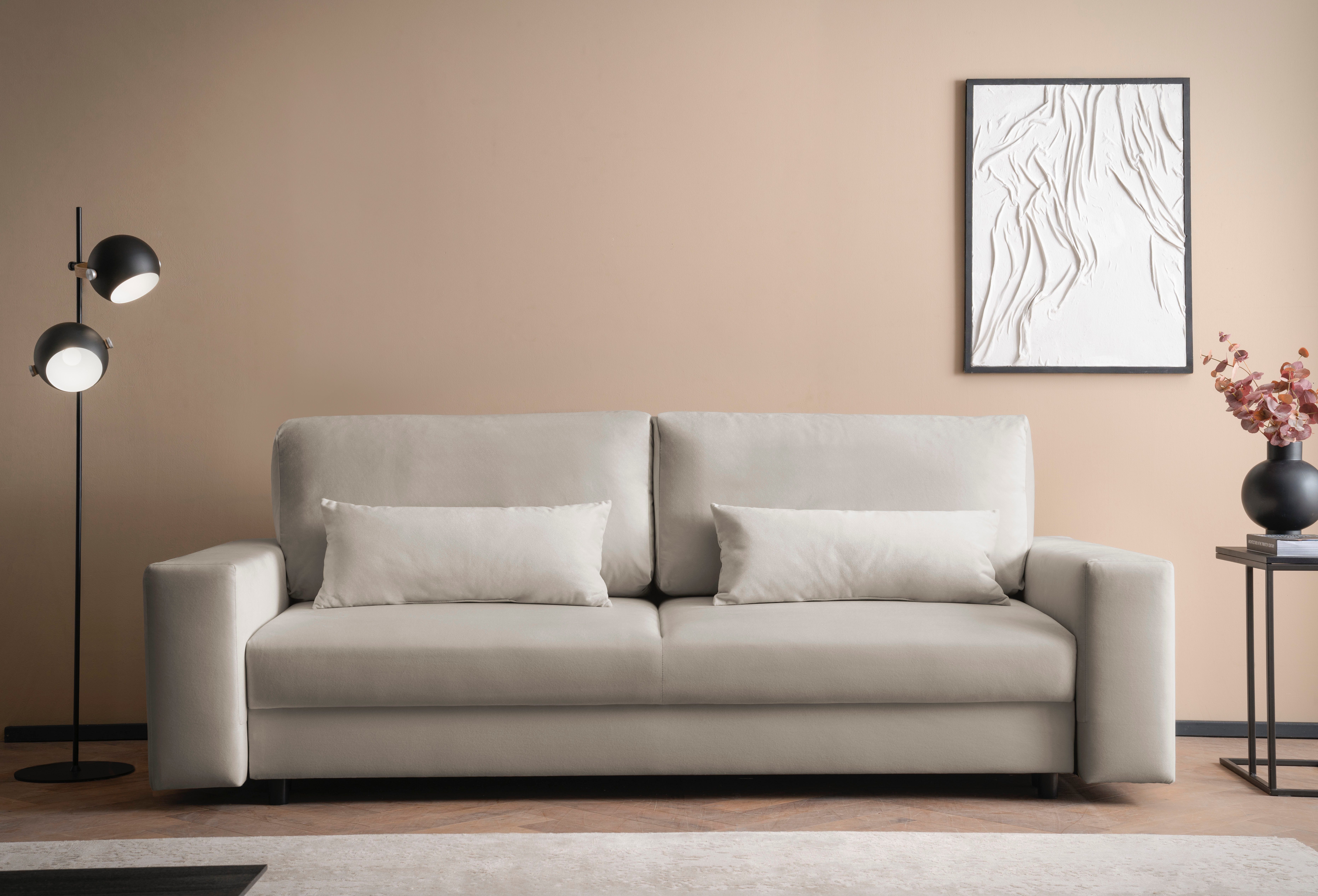 LeGer Home by Lena Gercke Slaapbank Imoga, kussen met slaapfunctie, 3-zits bank, bank met bedlade in moderne kleuren en stoffen, bedfunctie,