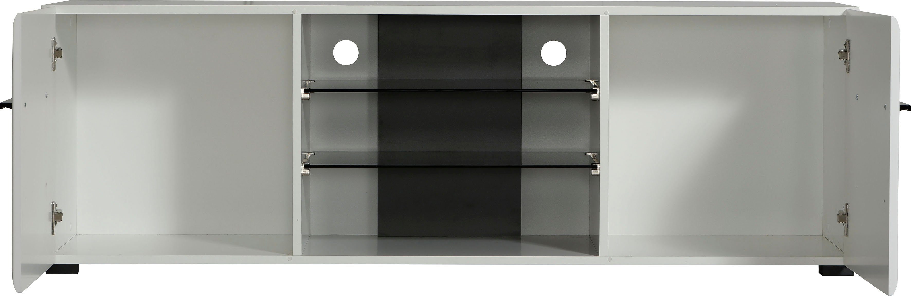INOSIGN Wandmeubel Trentino Inclusief vitrinekast, lowboard, highboard en wandplank (set, 4-delig)