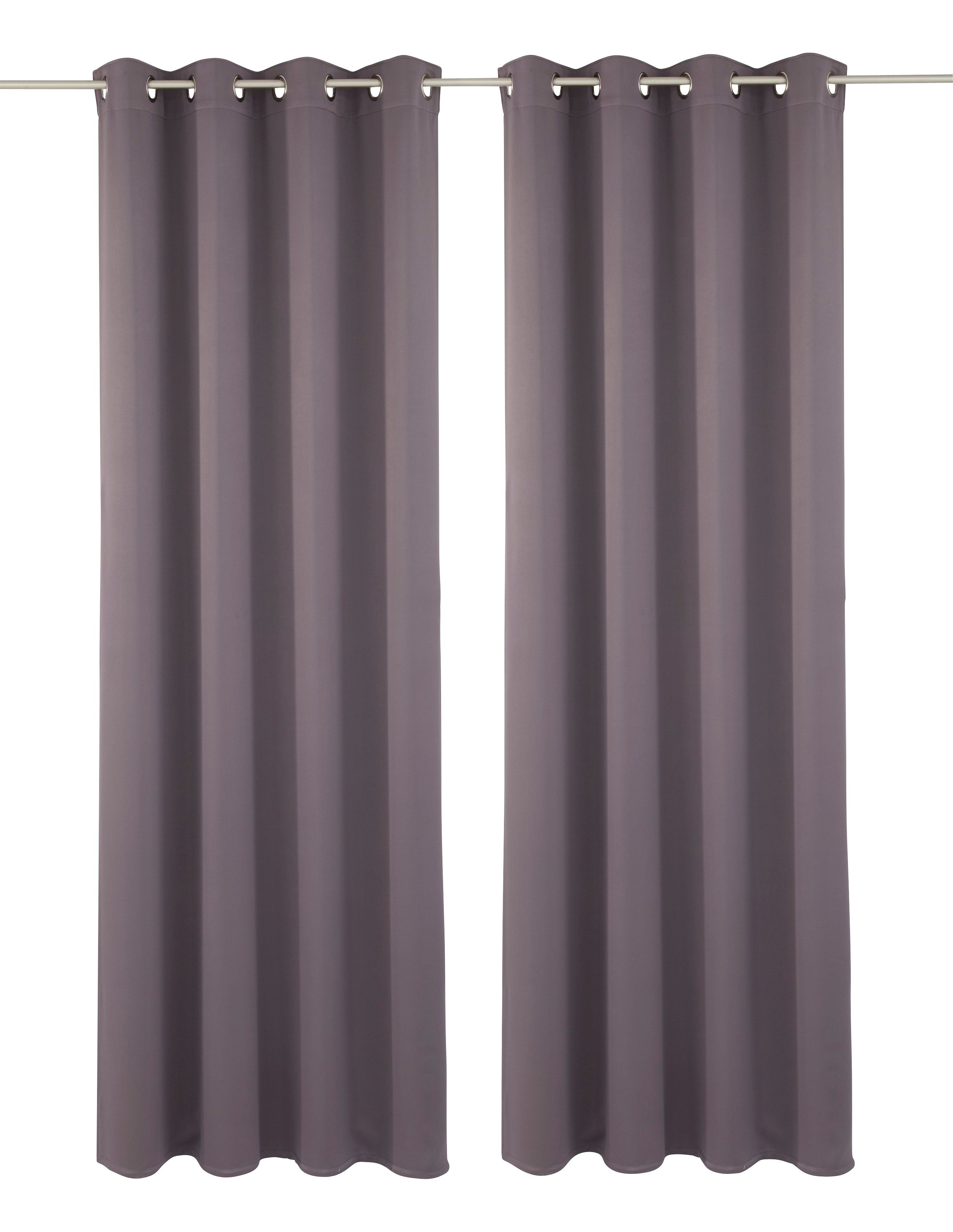 my home Verduisteringsgordijn Solana set van 2, breedte 140 cm, uni (2 stuks)