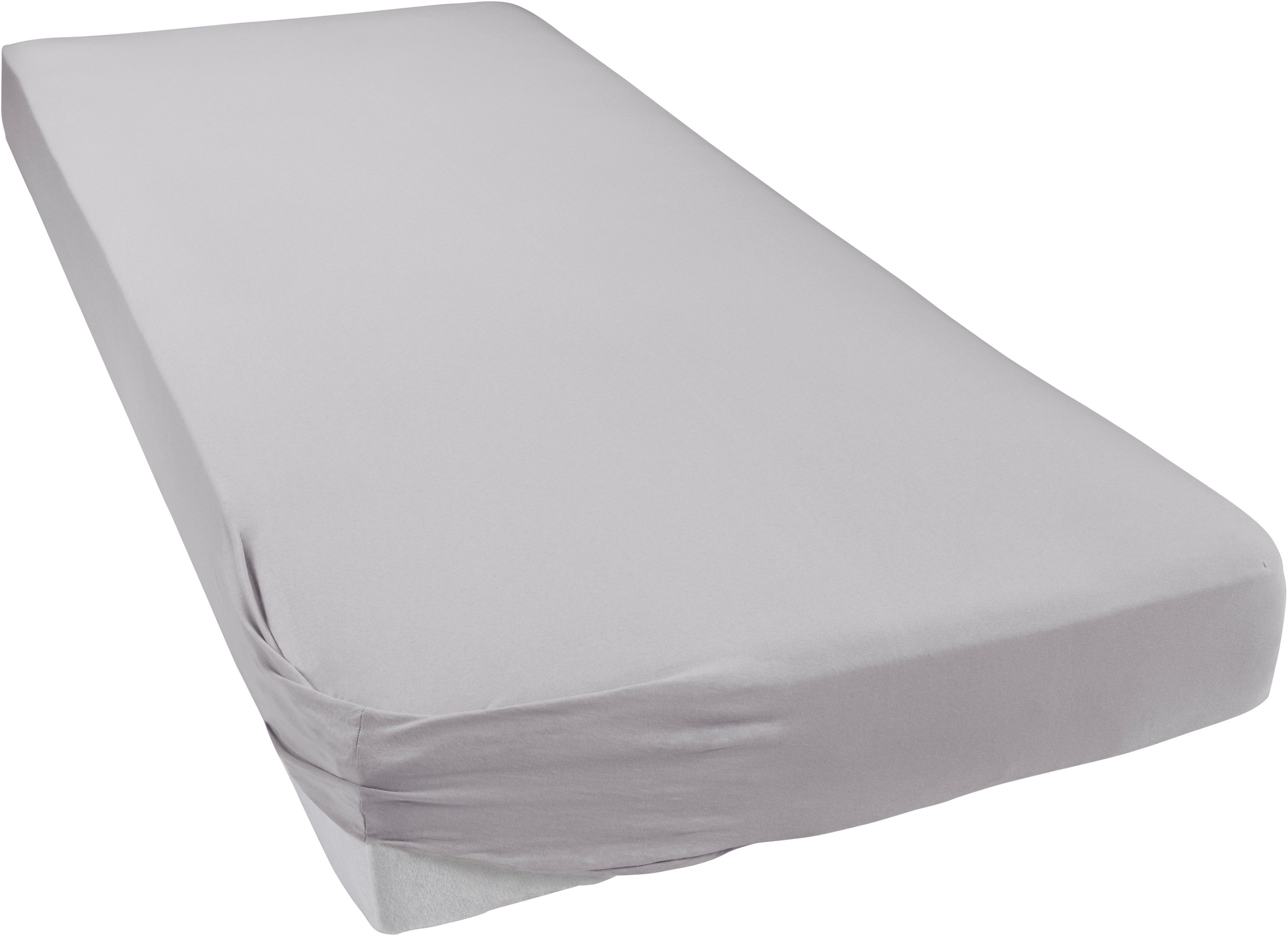 bellana hoeslaken jersey-elastan de luxe voor standaard matrassen, waterbedden en boxsprings (1 stuk) zilver