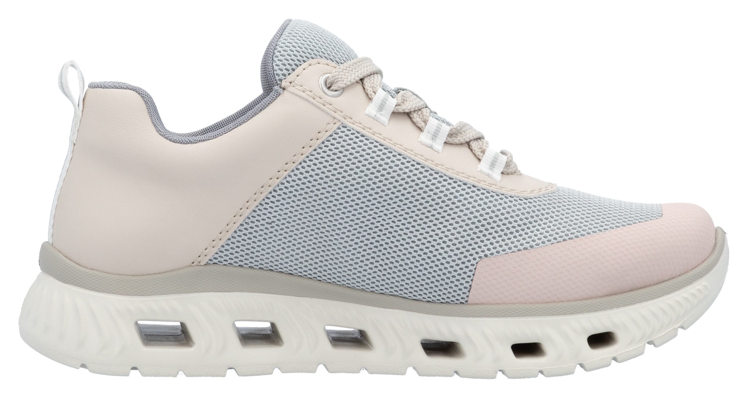RIEKER Sport Sneakers in vegan verwerking, vrijetijdsschoen, lage schoen, veterschoen