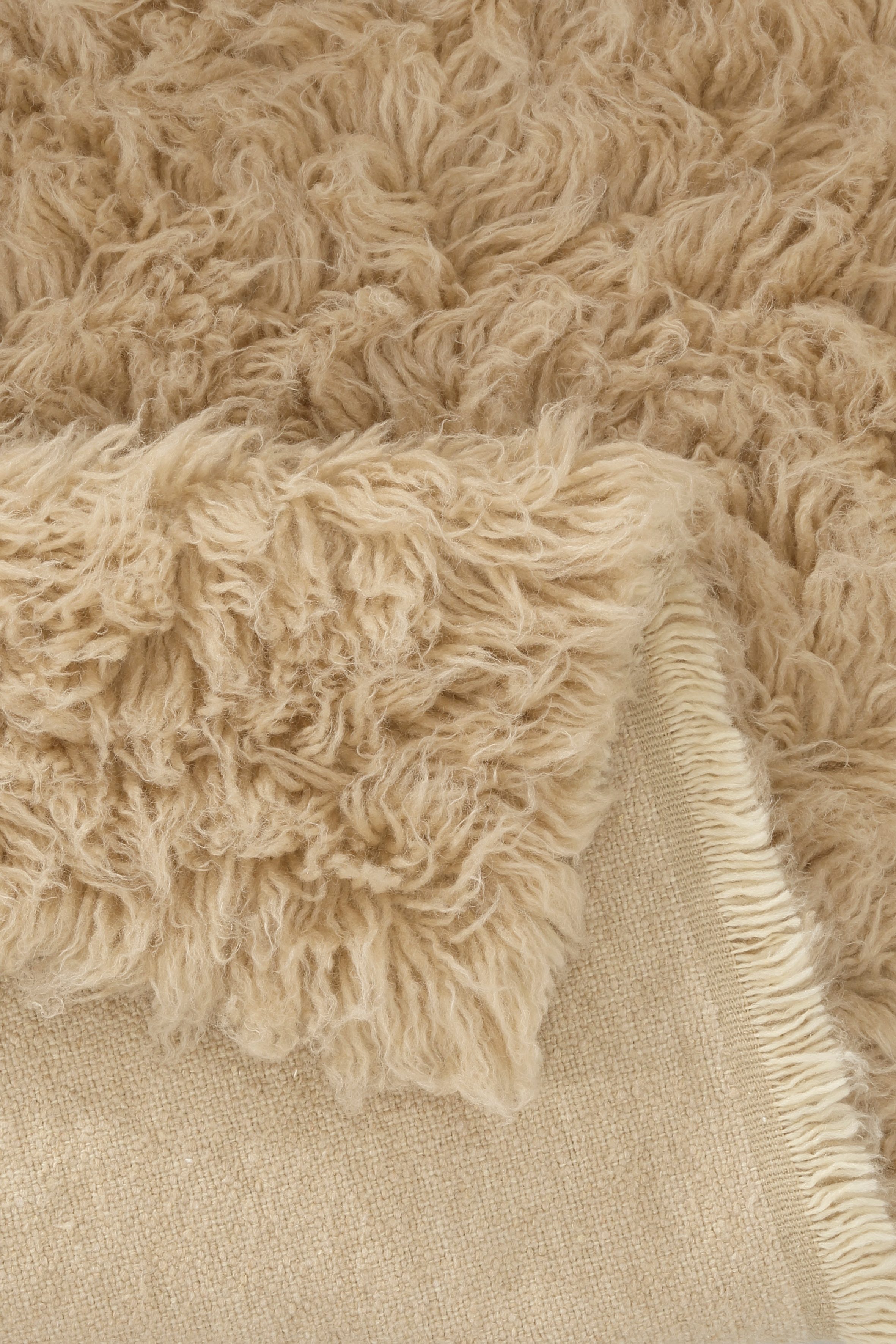 Böing Carpet Set slaapkamerkleedjes Flokati 1500 g Slaapkamerkleed, loperset, unikleuren, zuivere wol, met de hand geweven