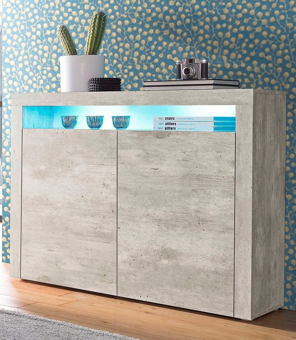 borchardt Möbel Highboard Santa Fe Breedte 107 cm highboards maat 107x35x89 cm grijs