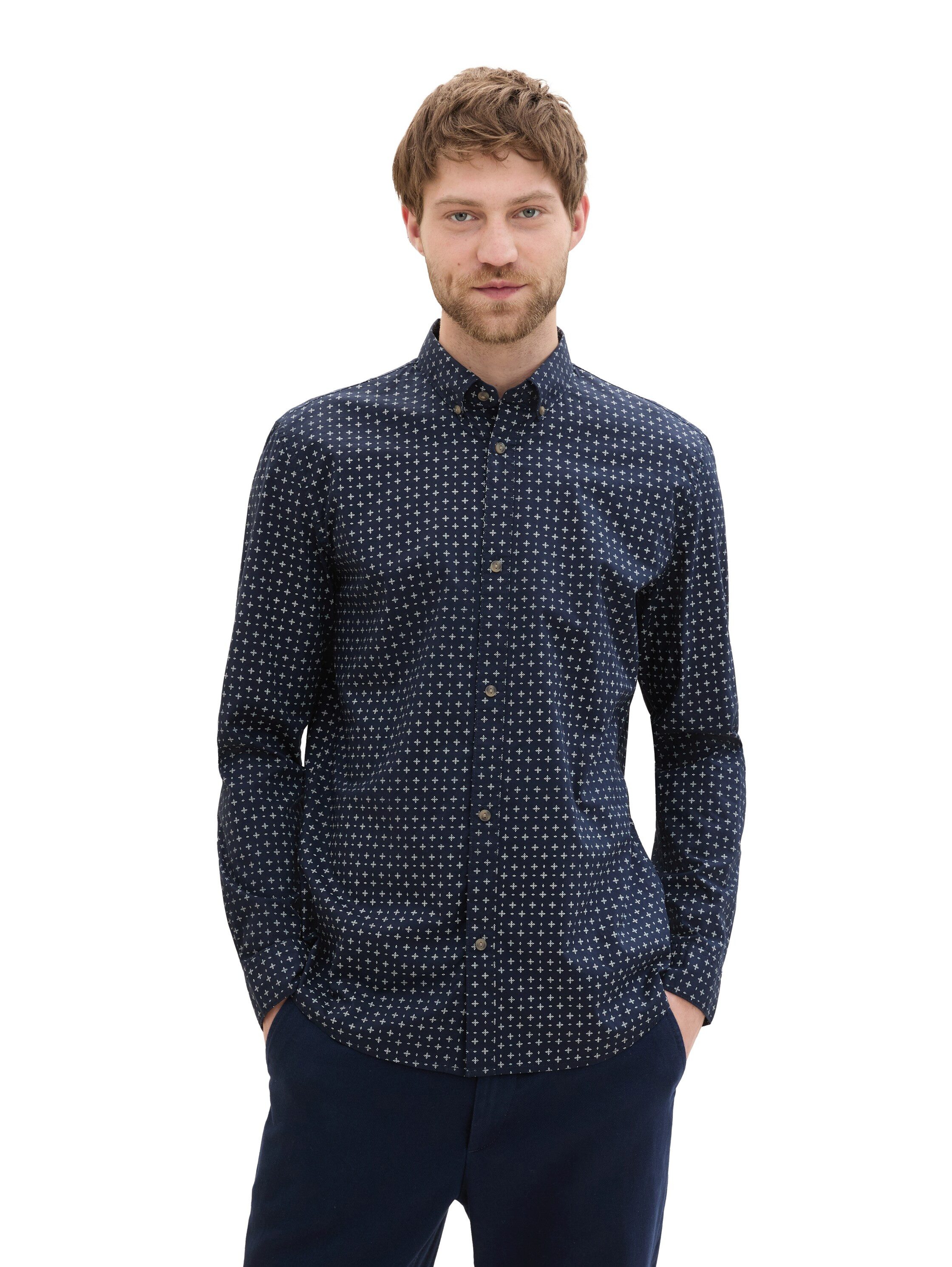 Tom Tailor Denim Overhemd met lange mouwen POPLIN met gestreept patroon