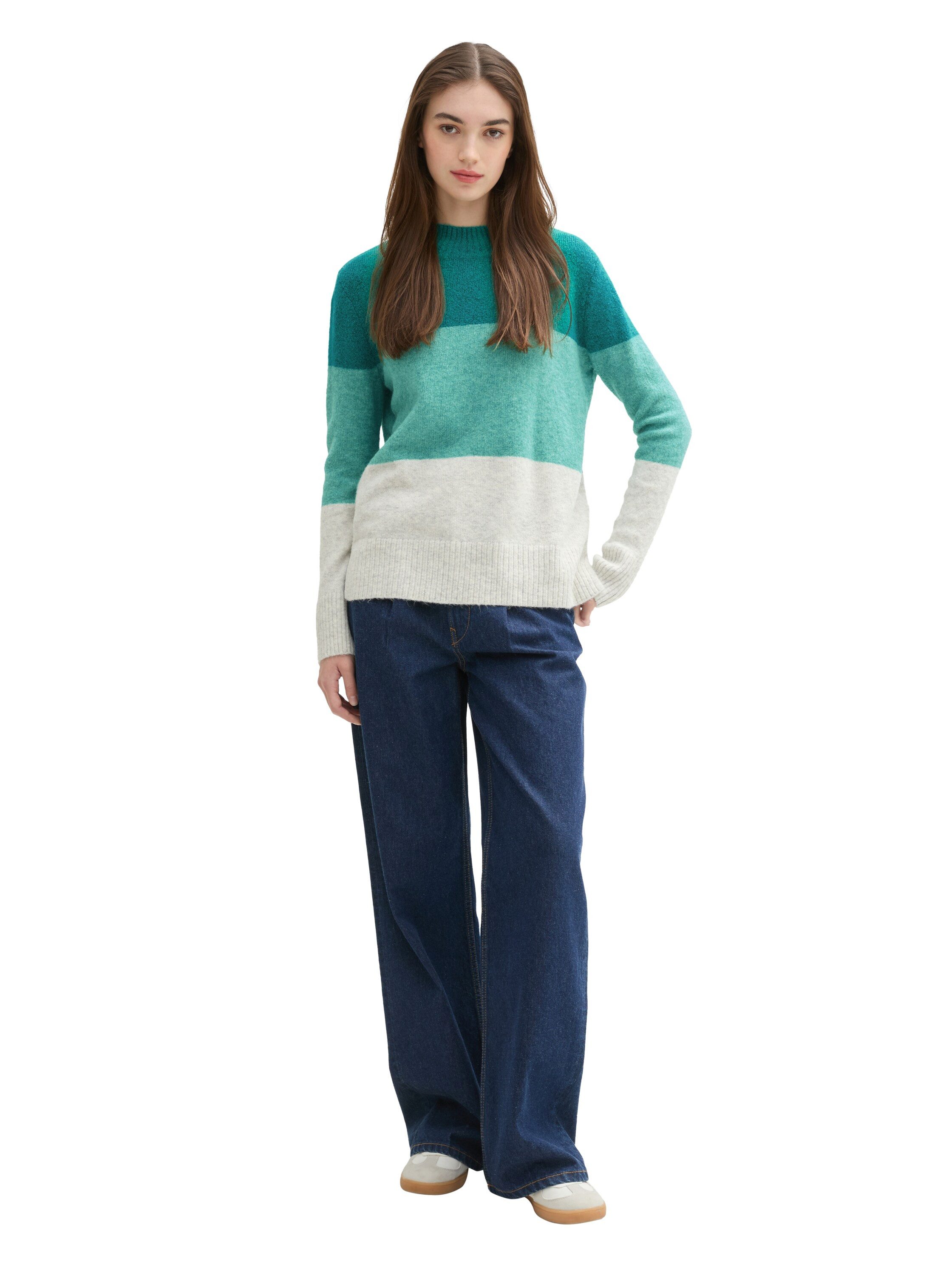 Tom Tailor Denim Gebreide trui met colourblocking