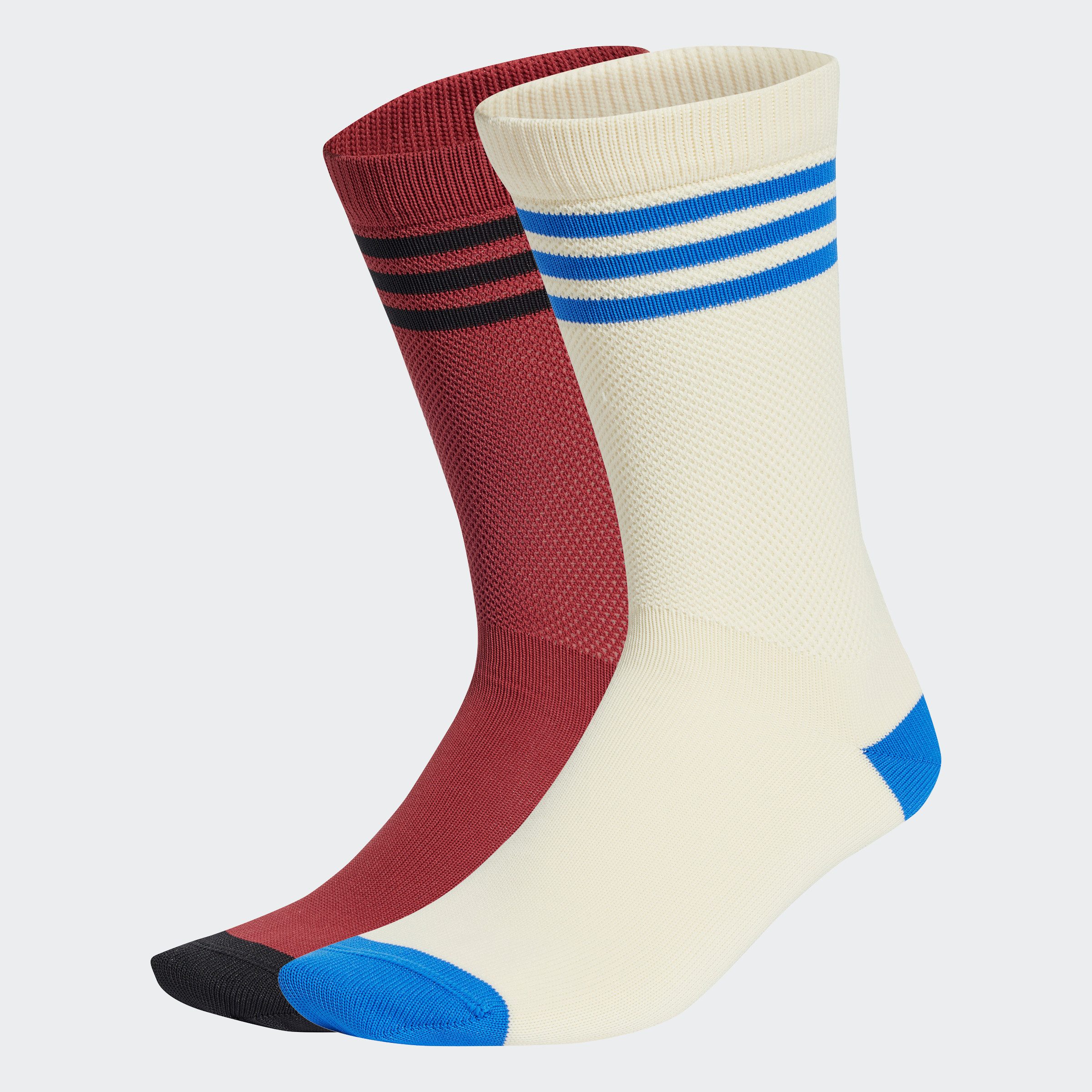 adidas Originals Sportsokken KNEE SOCK 2PP Kniesokken met drie strepen, 2-pack (2 paar) unisex sportsokken maat L (43/45) wit