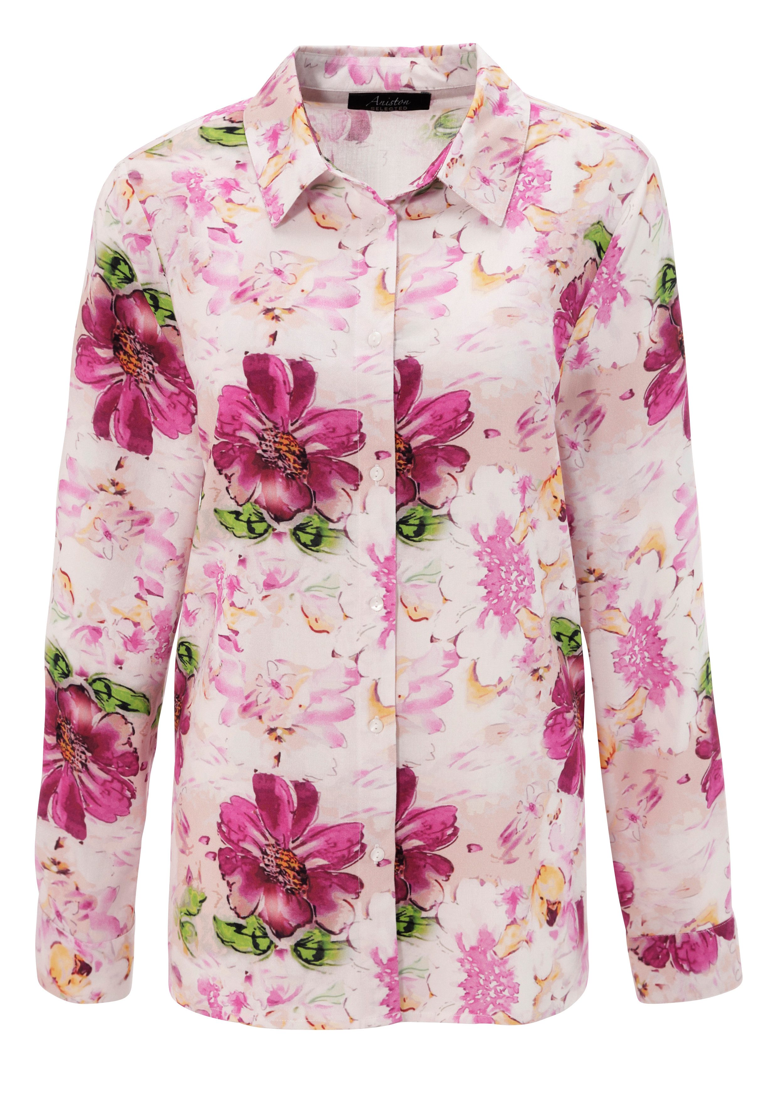 Aniston SELECTED Overhemdblouse met kleurharmonische bloemenprint - nieuwe collectie