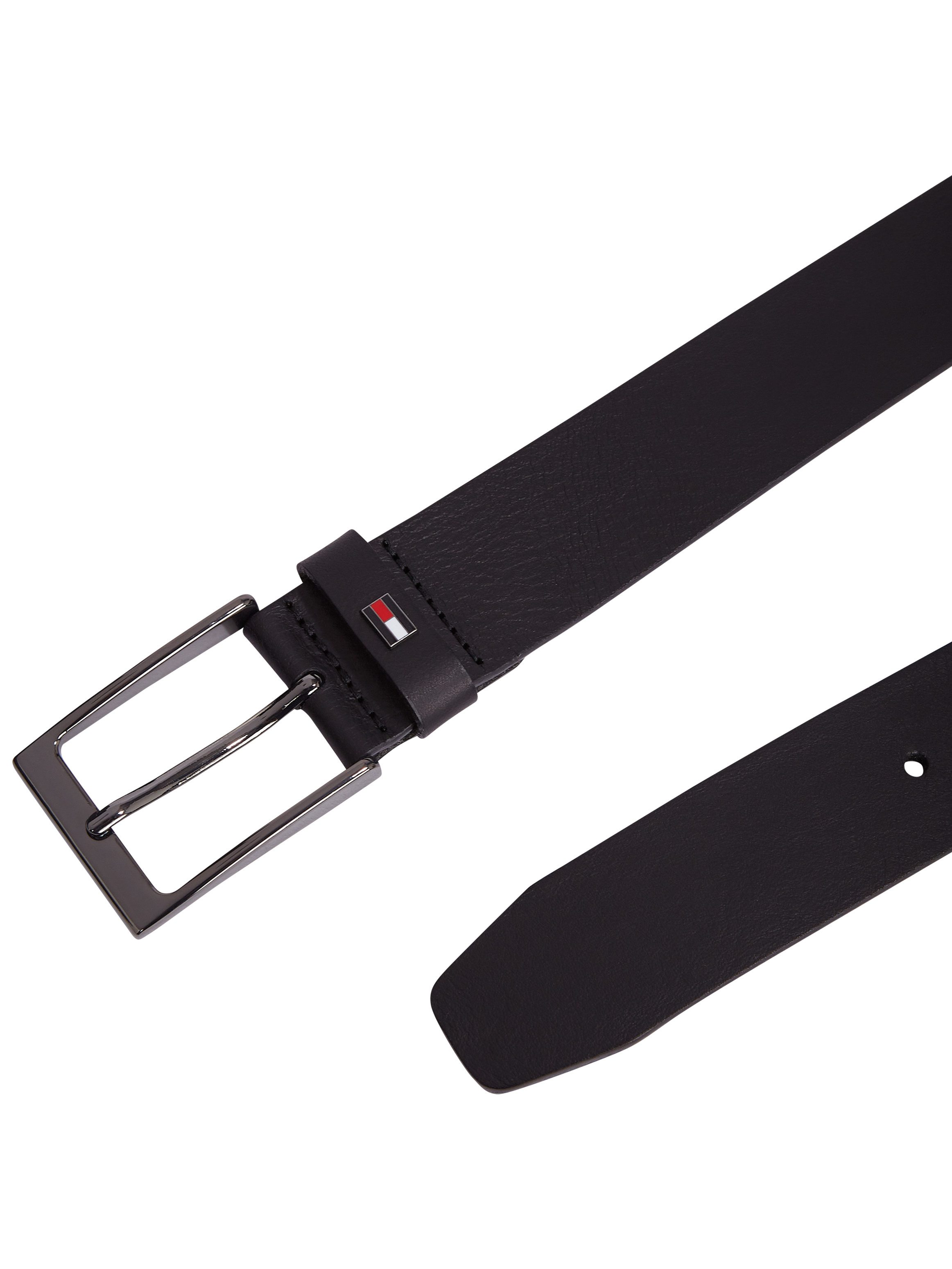 Tommy Hilfiger Leren riem LAYTON 3.5 Metalen patch, eenvoudige doornsluiting