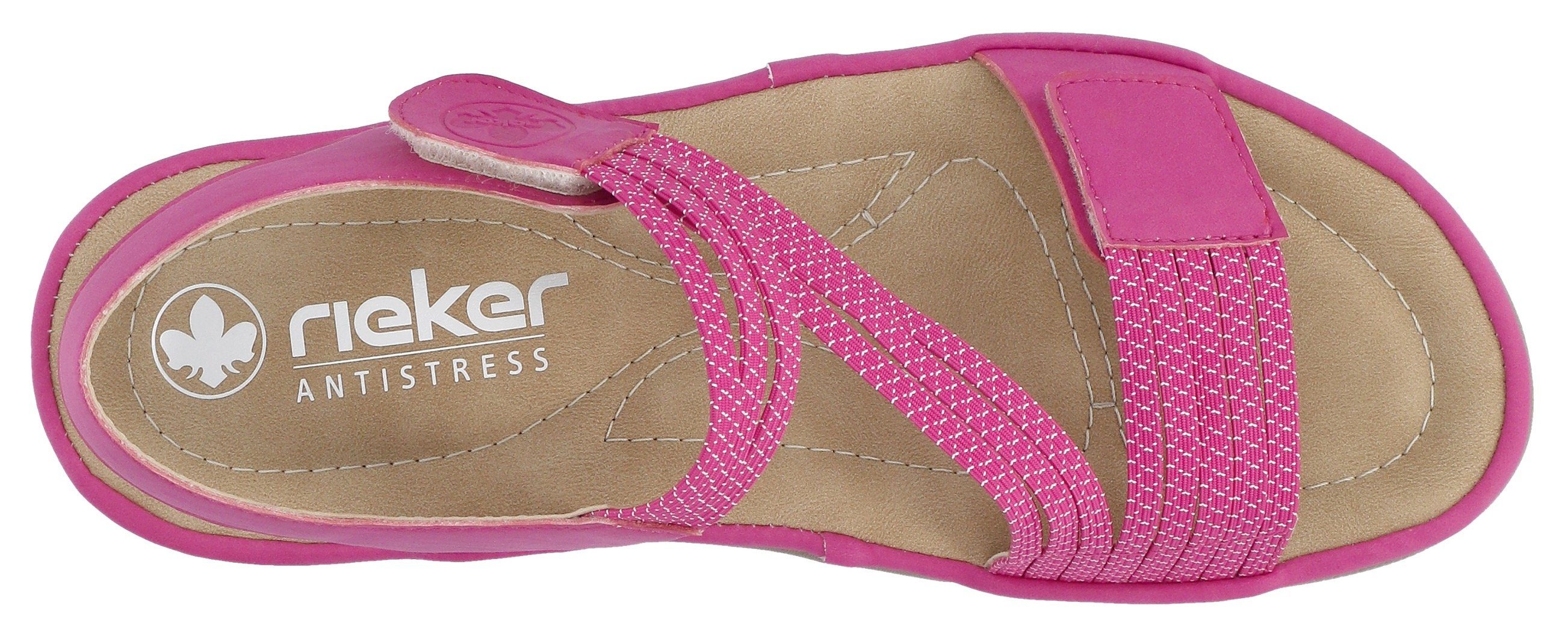 Rieker Sandalen zomerschoen, sandaal, sleehak, met elastieken