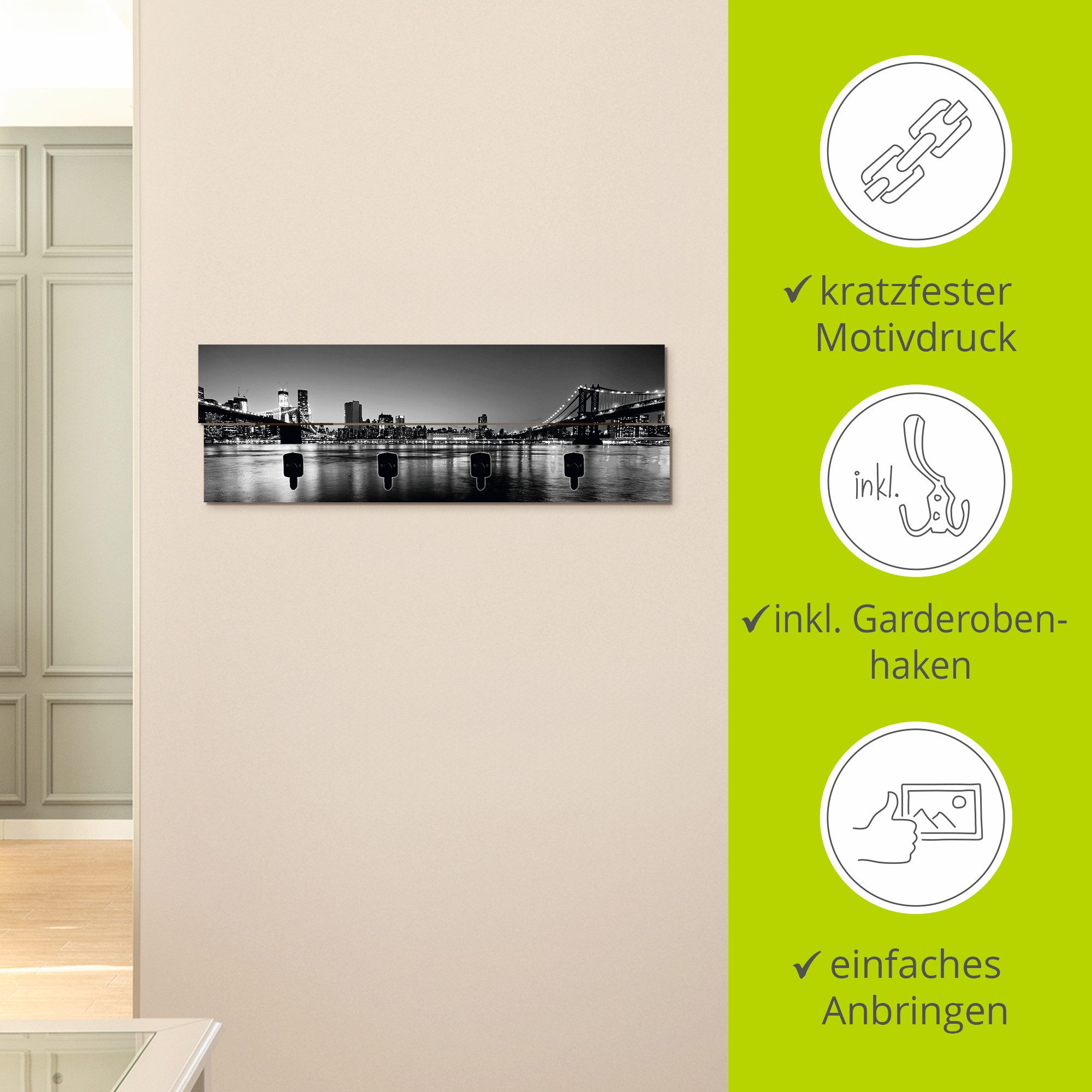 Artland Kapstok New York City Skyline Brooklyn Bridge