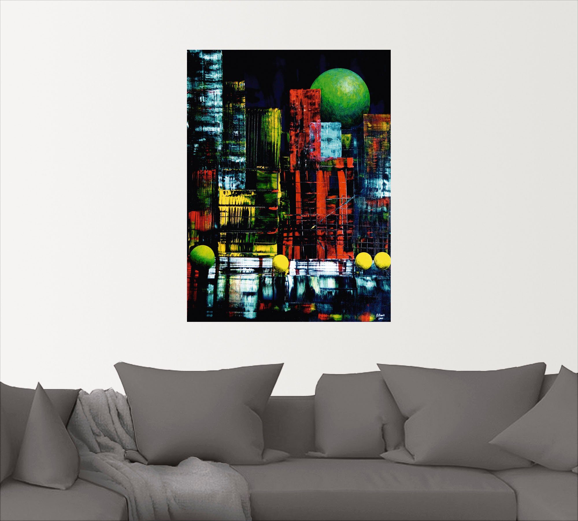 Artland Artprint New York abstract II als artprint op linnen, muursticker in verschillende maten