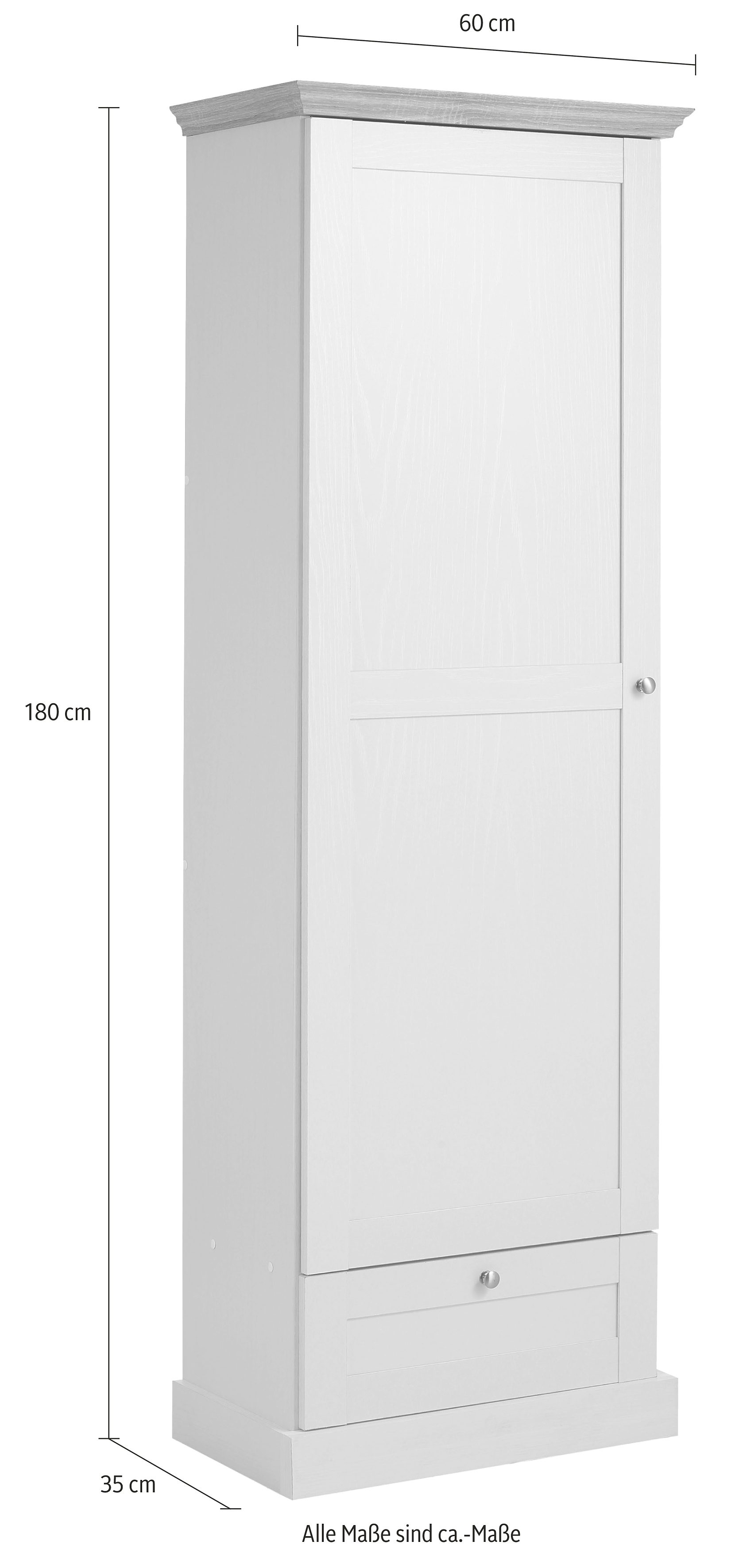 Home affaire Kledingkast Binz met mooie hout-look, met vele opbergmogelijkheden, hoogte 180 cm