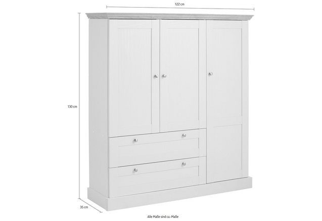 HOME AFFAIRE Linnenkast Binz 3-deurs HOME AFFAIRE Linnenkast Binz 3-deurs