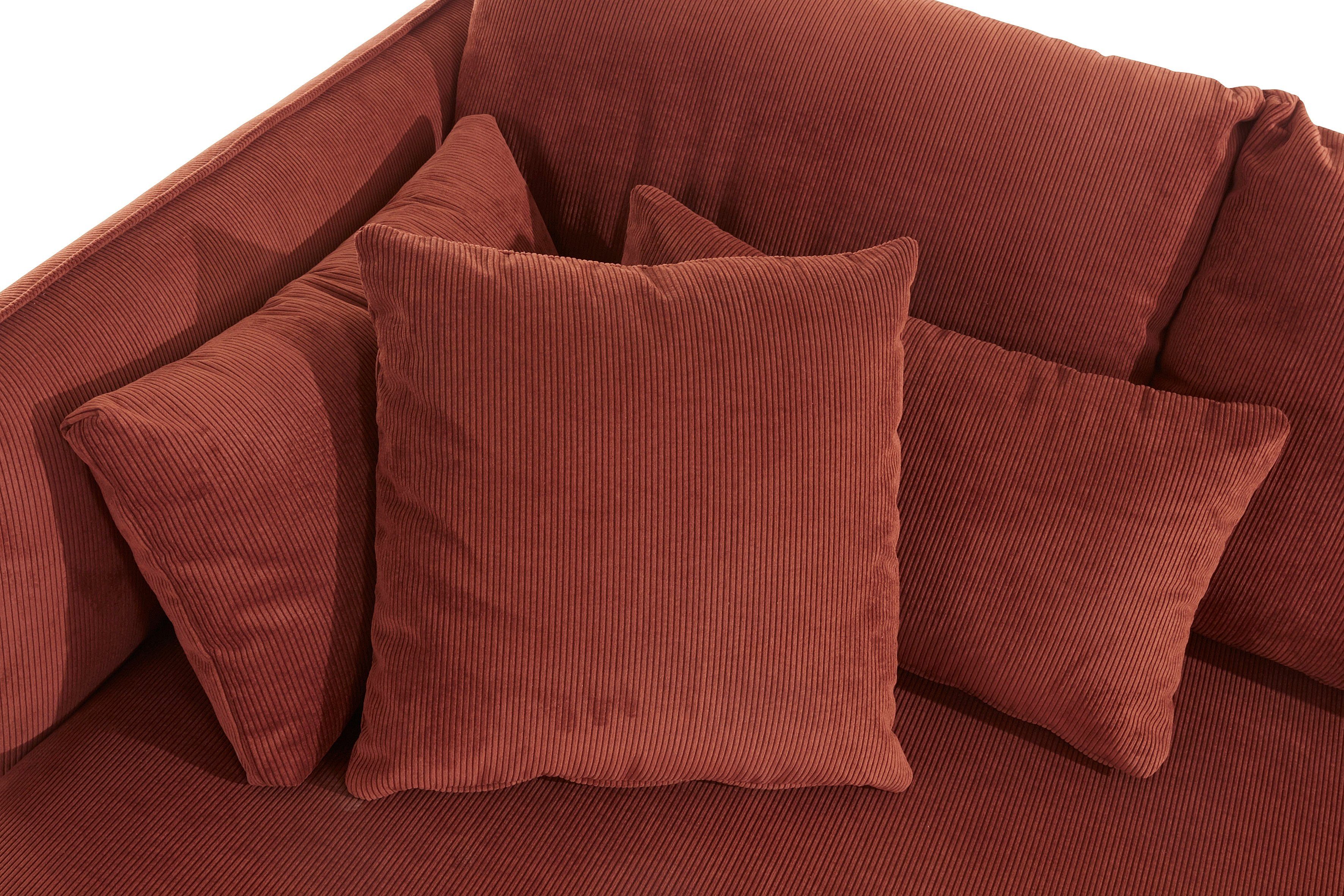 andas Ottomane Nöre korte lounge-module - zelf samenstellen, breedte 138 cm, diepte 128 cm