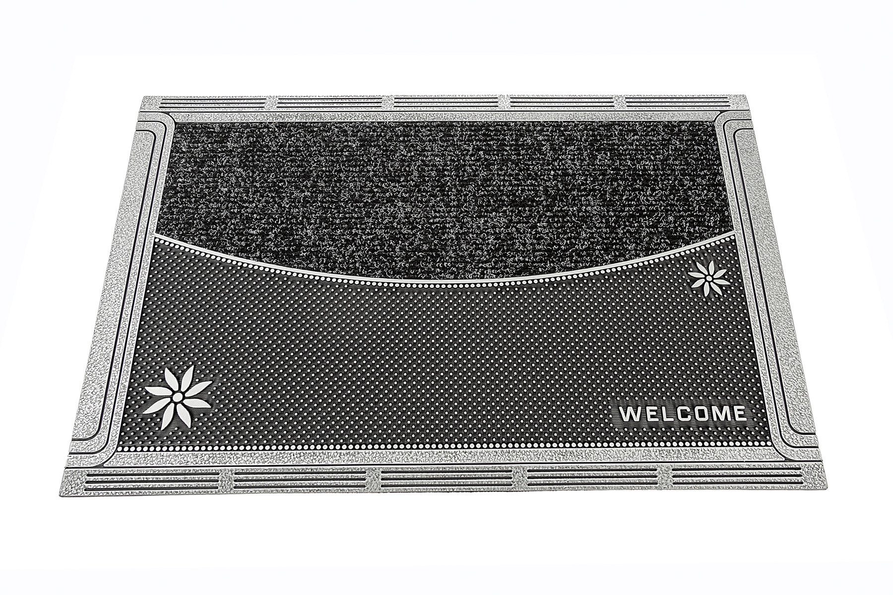 Home2Fashion Mat DualClean ST-XXL moderne vuilafstotende mat, met tekst, robuust, geschikt voor binnen en buiten