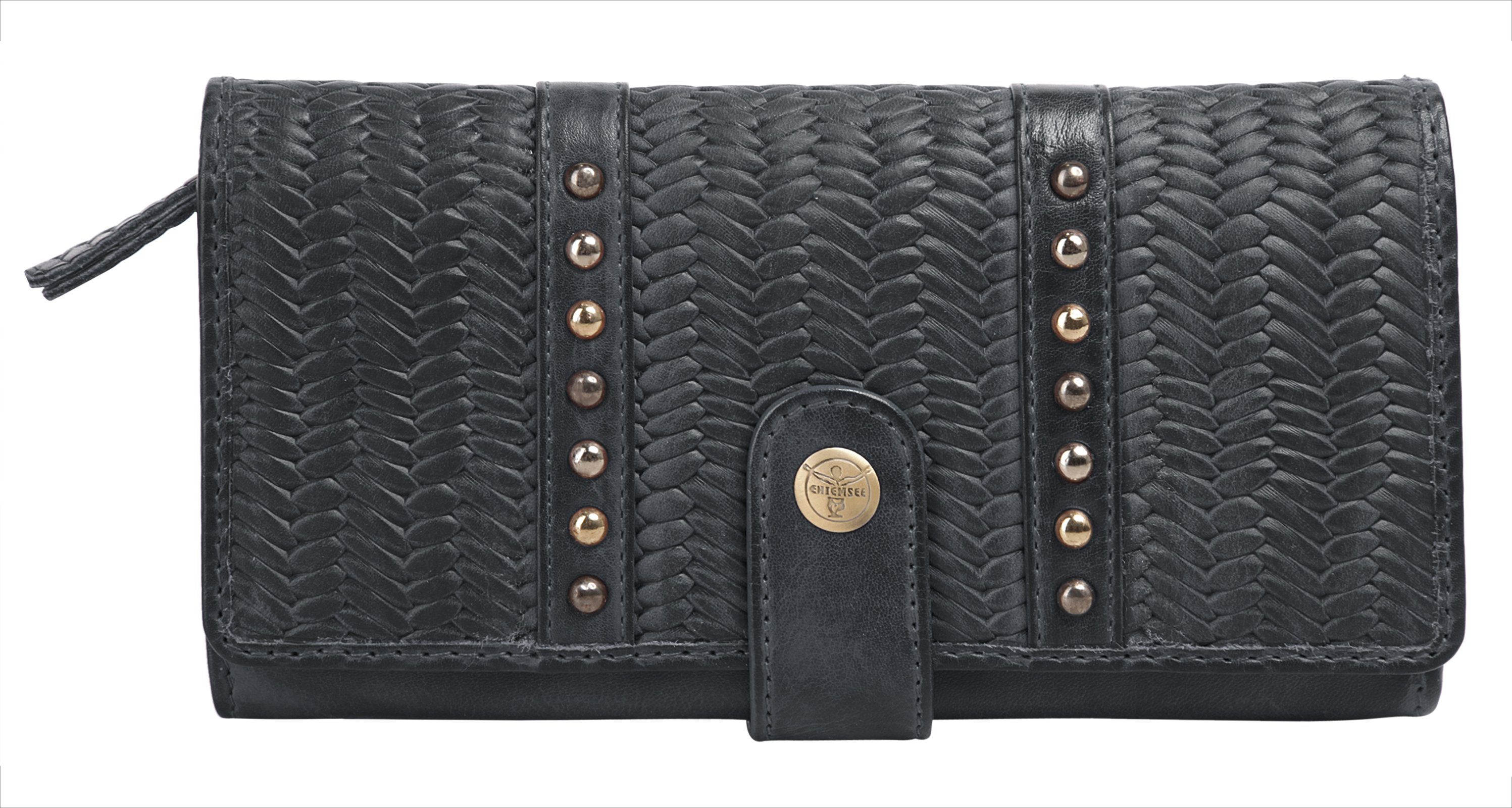Chiemsee Portemonnee echt leder unisex portemonnees blauw