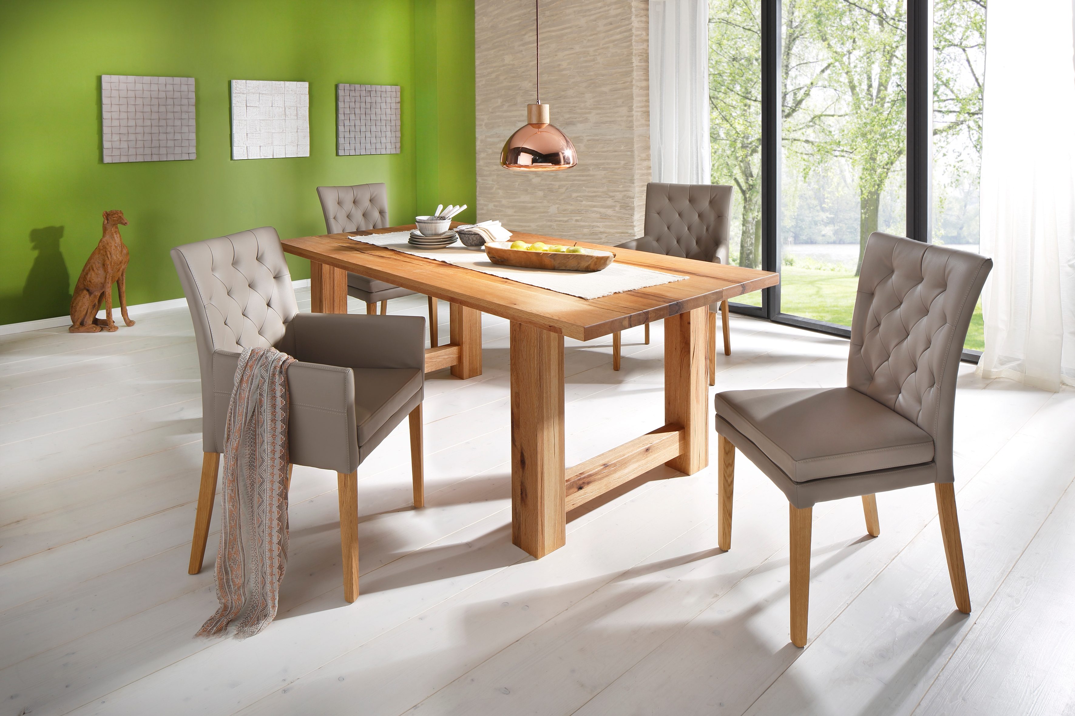Home affaire Eetkamerstoel Colorado BESTSELLER Polsterstoel Poten in eiken of noten. In set van 2, 4 of 6