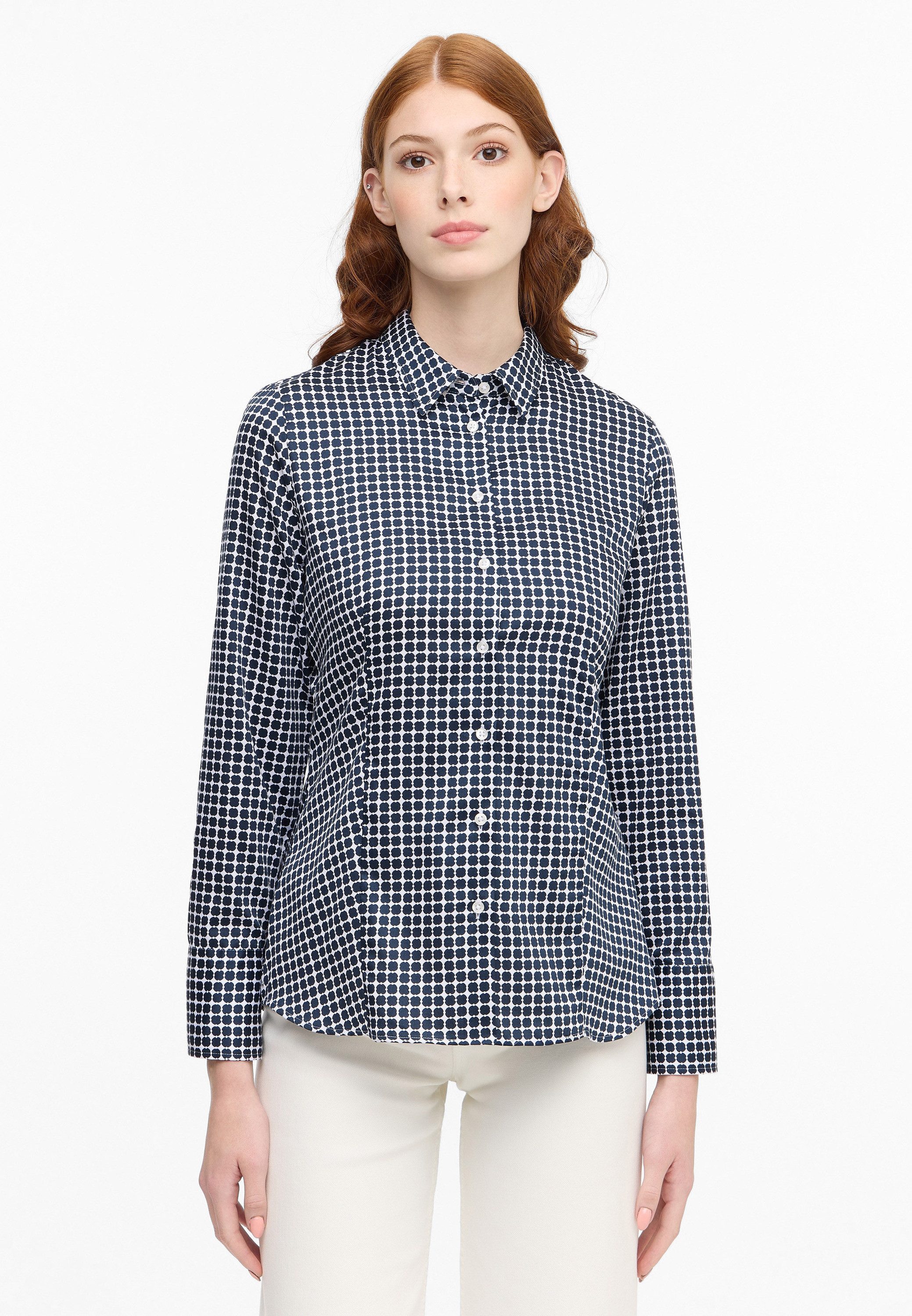 Eterna Overhemdblouse Regular fit EASY IRON (gemakkelijk te strijken) dames dames overhemden maat 48 blauw