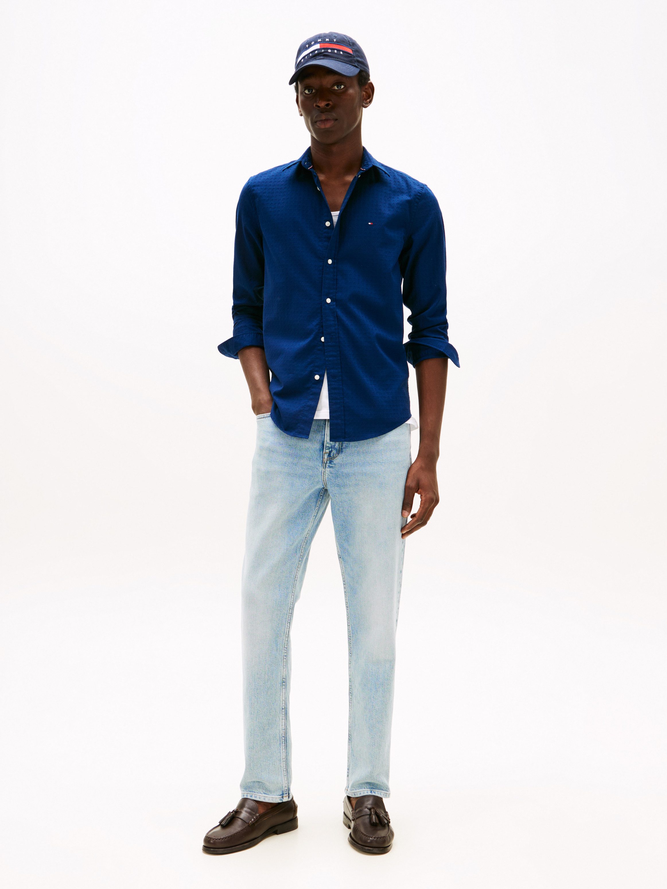 Tommy Hilfiger Overhemd met lange mouwen DOBBY STRUCTURE RF SHIRT