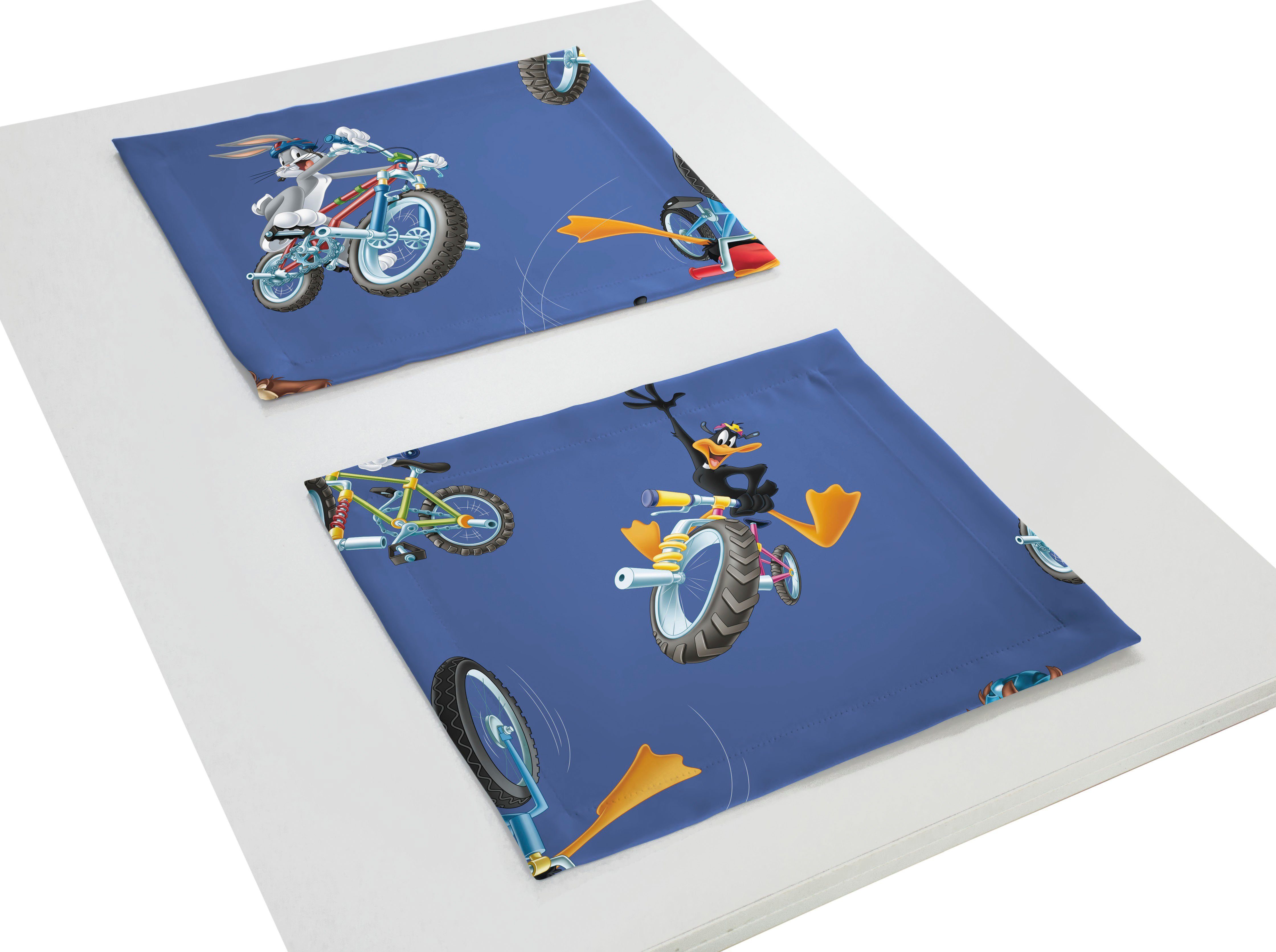 Wirth Set placemats Looney Warner Bros. (2 stuks) tafelkleden maat 50 cm x 40 cm blauw