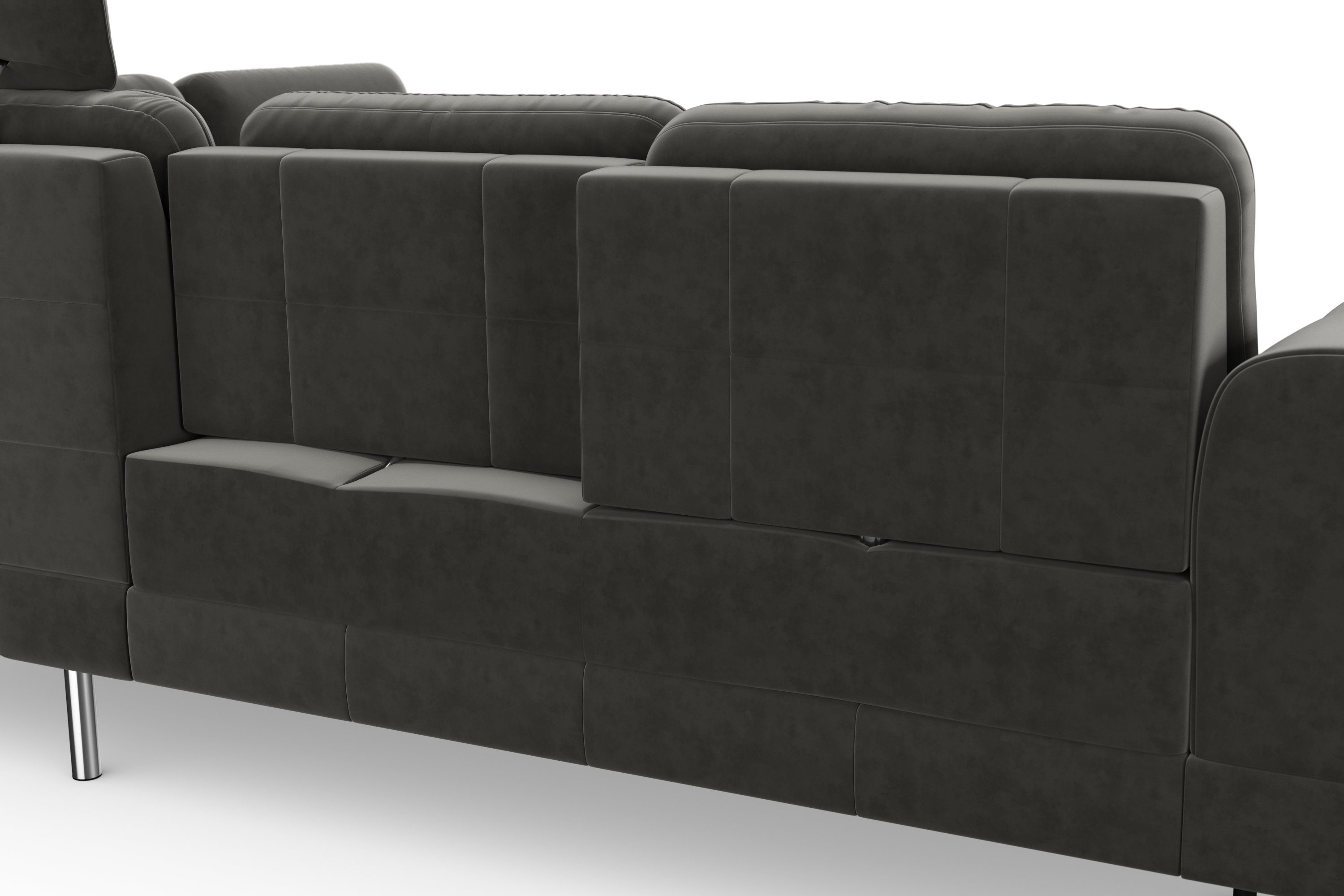 sit&more Hoekbank Bendigo L-vorm inclusief zitdiepteverstelling, bodemvrijheid 15 cm, in 2 pootkleuren