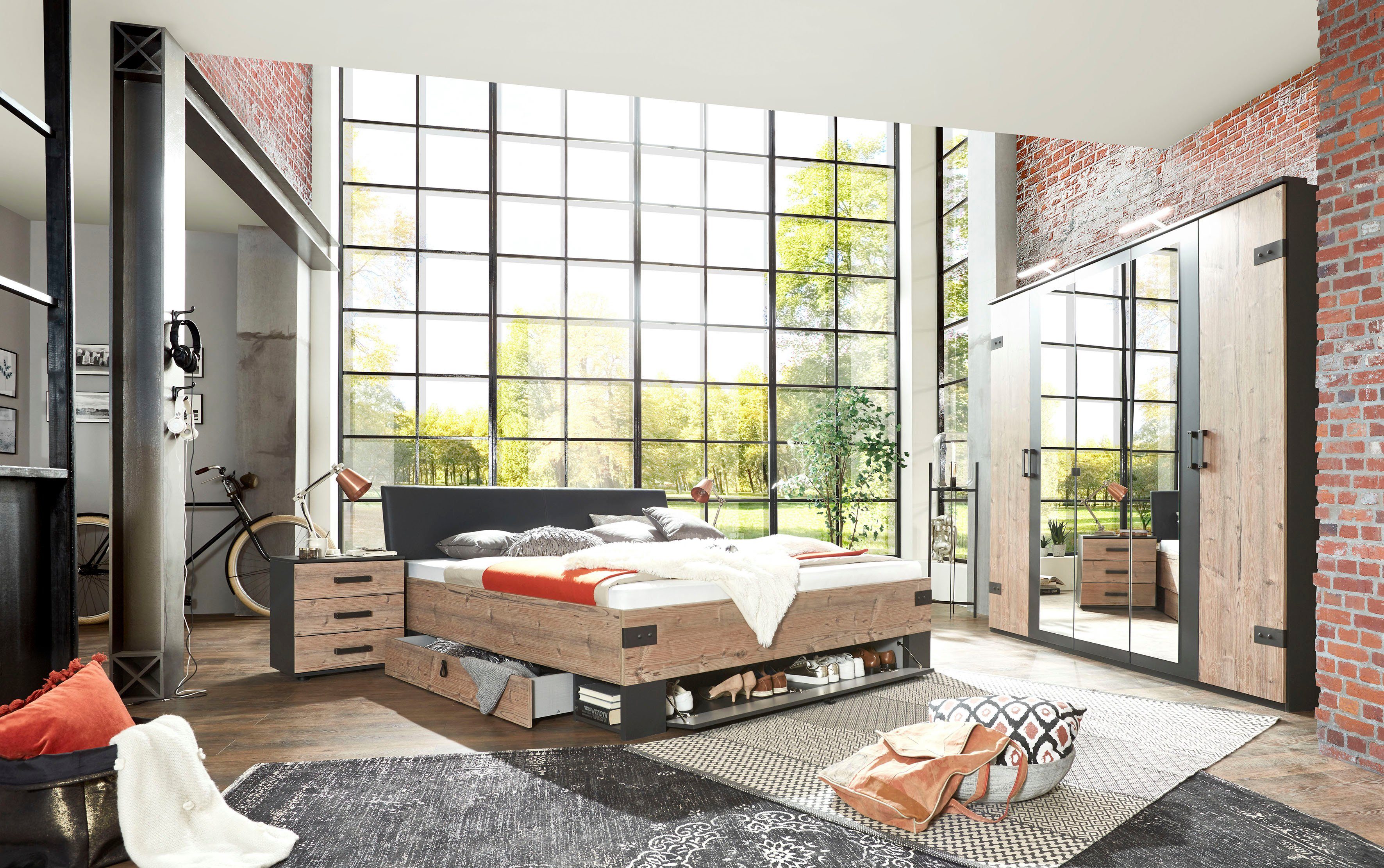 Wimex Kledingkast Stockholm, rustieke uitstraling in industrieel ontwerp, Made in Germany