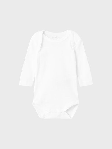 Name It Pyjama NBNBODY 2P LS SOLID WHITE NOOS (set, 2-delig)