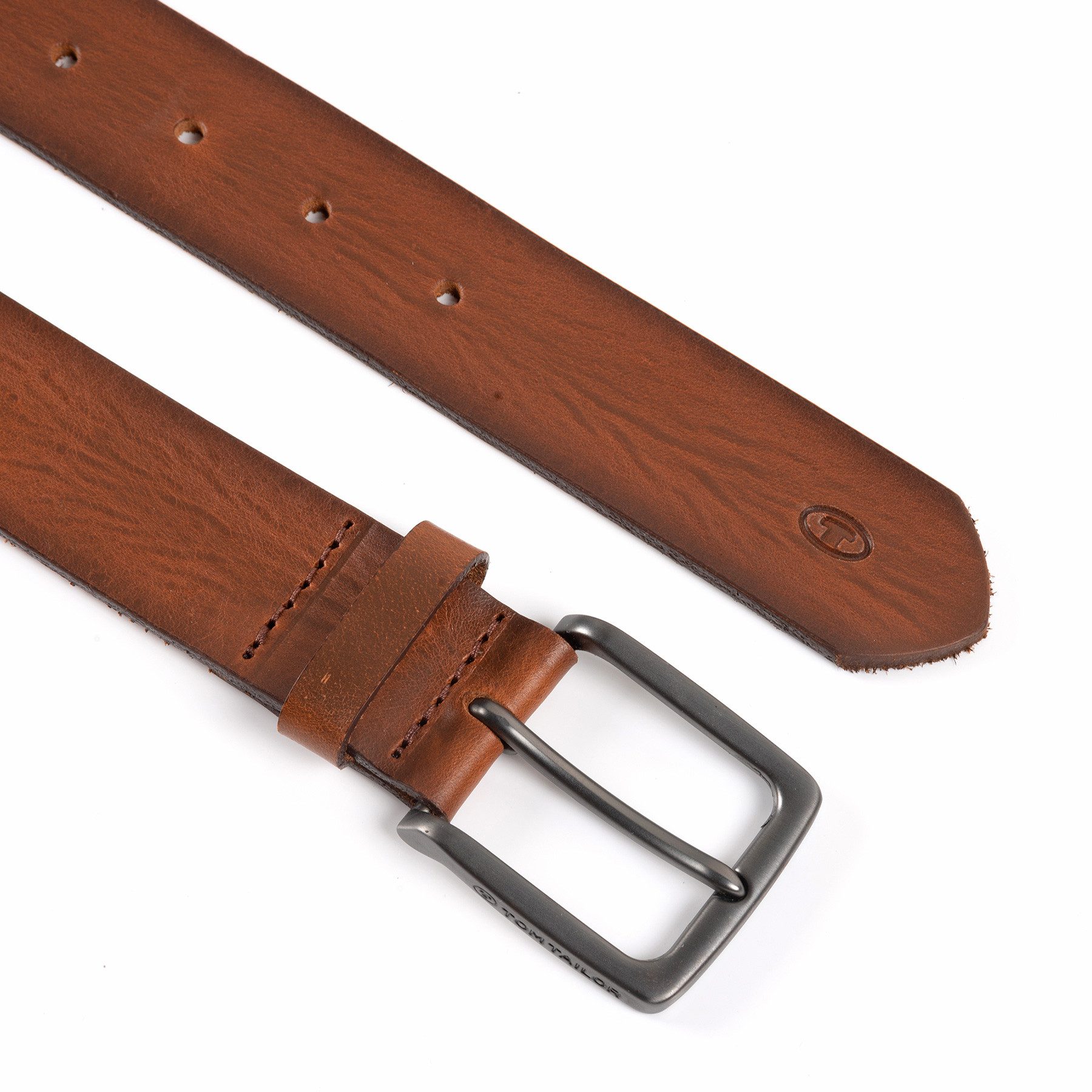 Tom Tailor Leren riem TTSCOTT 3,5 cm breed, herenriem, jeans en casual, tot maat 120