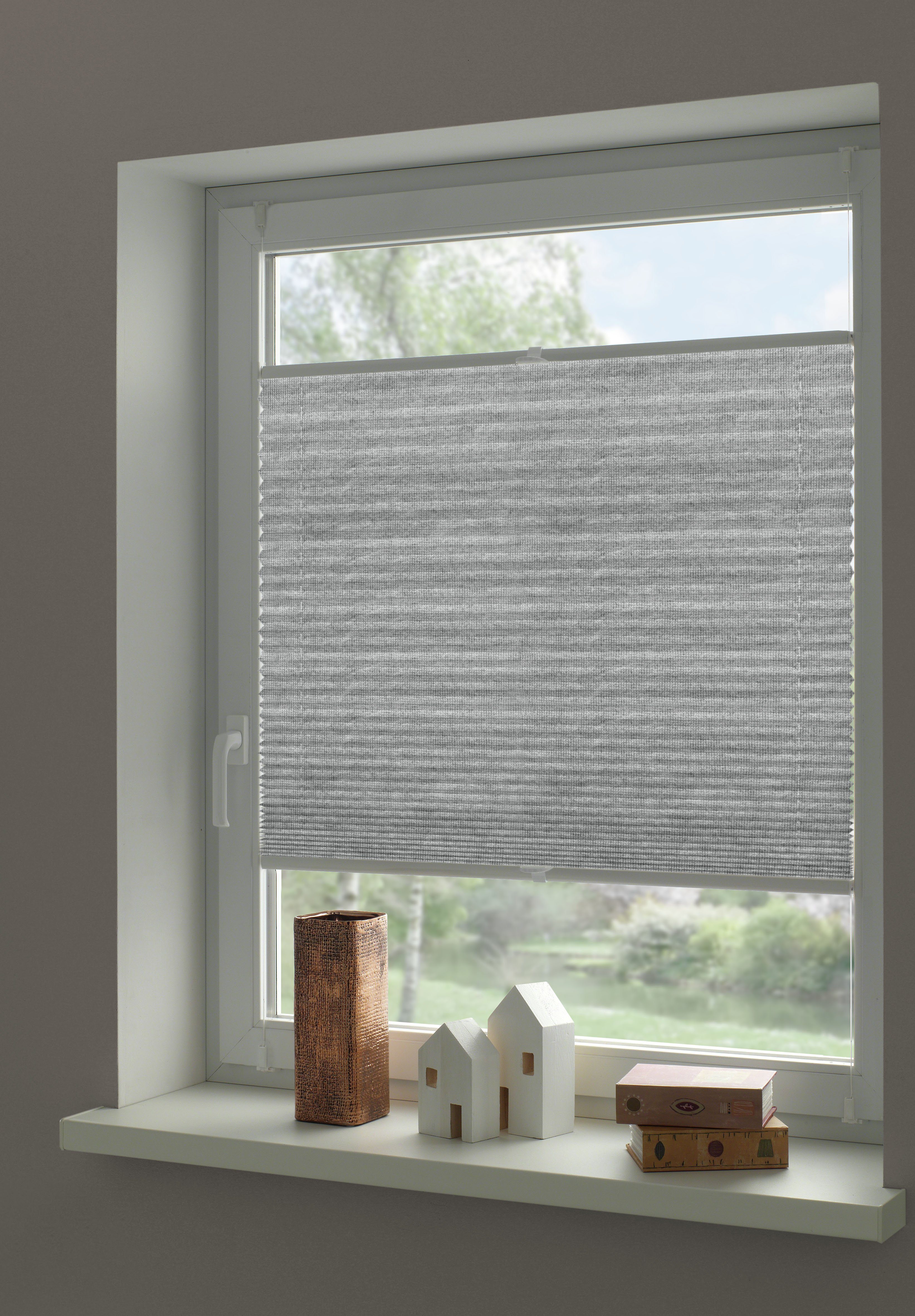 GARDINIA Plissé EASYFIX Lilly Green duurzaam mooi, met gerecycled materiaal (1 stuk)
