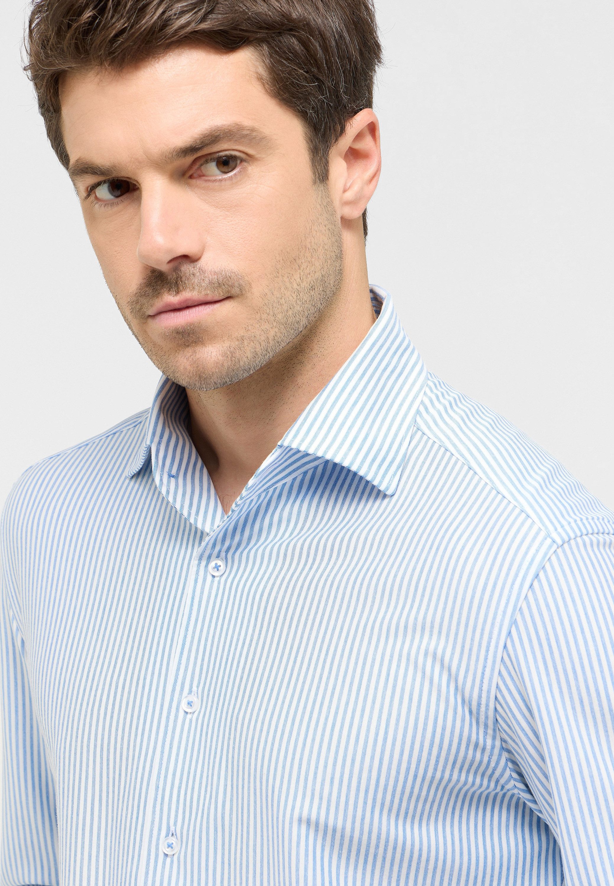 Eterna Overhemd met lange mouwen Slim fit NON IRON (strijkvrij)