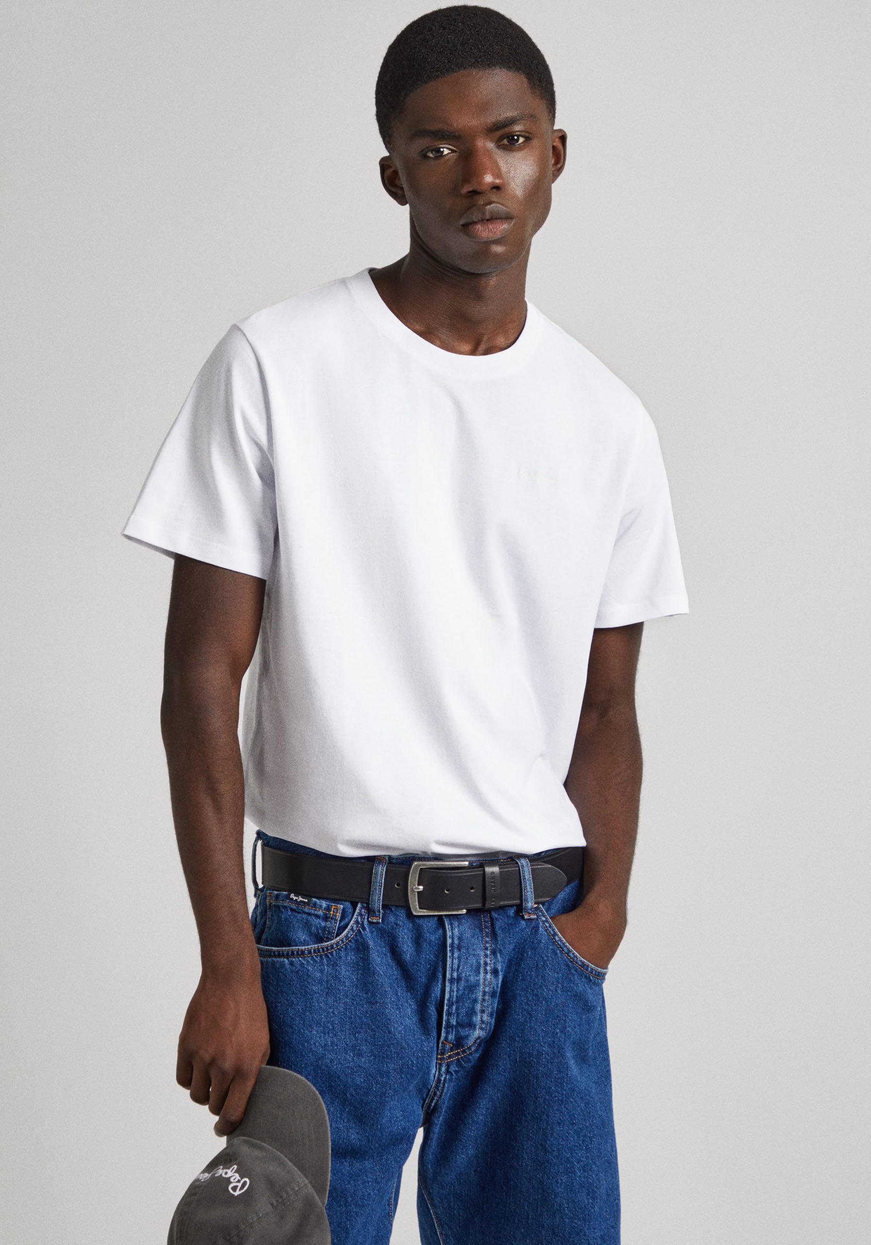 Pepe Jeans T-shirt Connor met geborduurd logo op borsthoogte