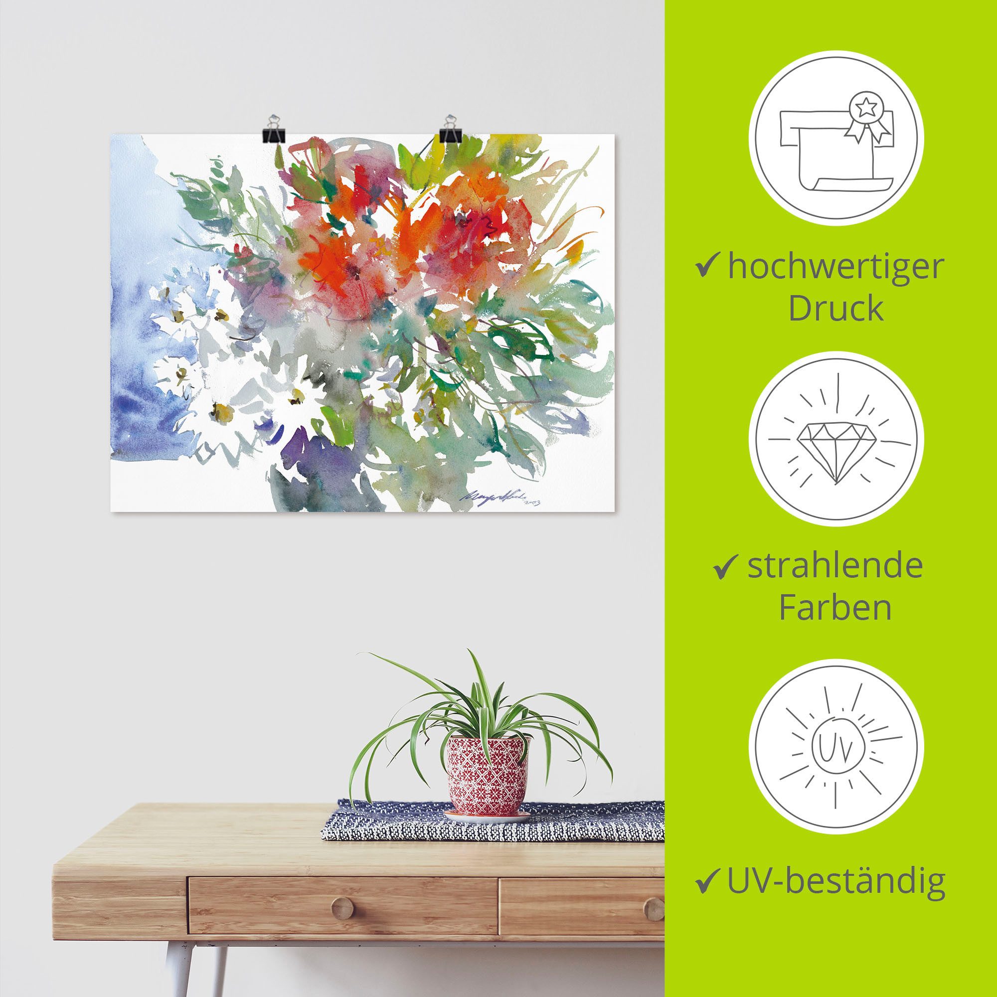 Artland Artprint Bos bloemen II als artprint op linnen, poster, muursticker in verschillende maten