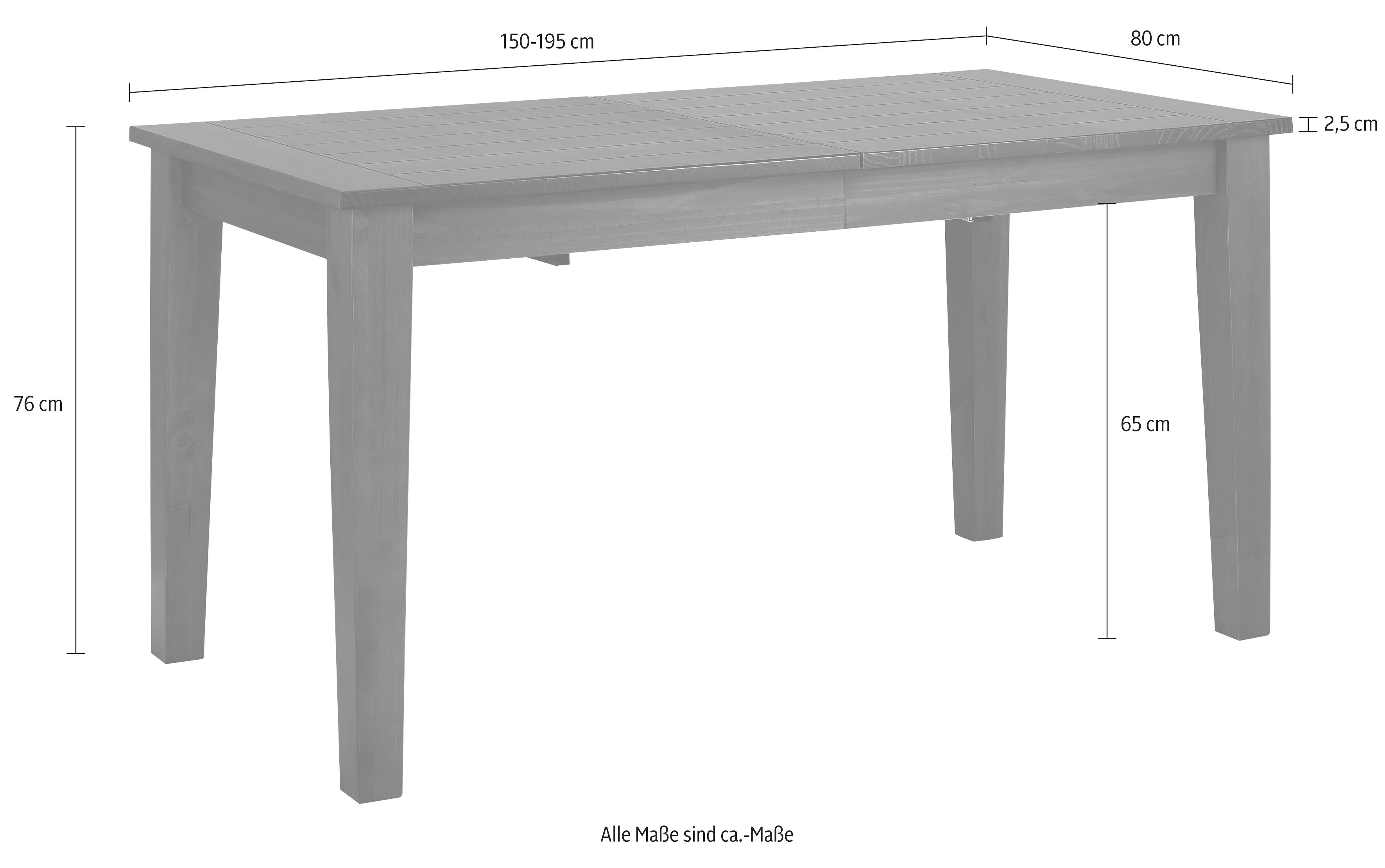 Home affaire Eettafel America in 2 maten