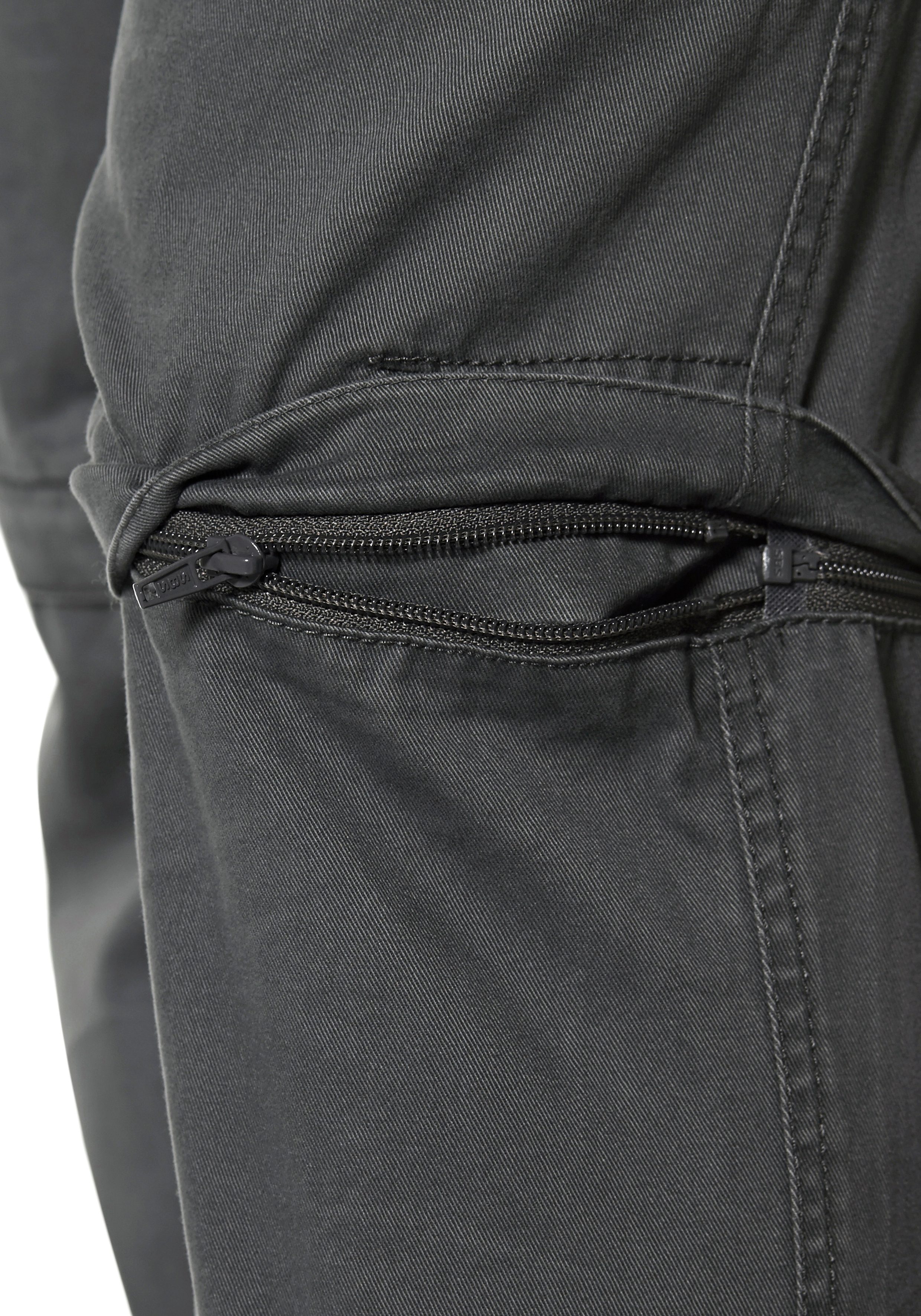 Man's World Cargobroek met zip-offfunctie (set, Met riem)