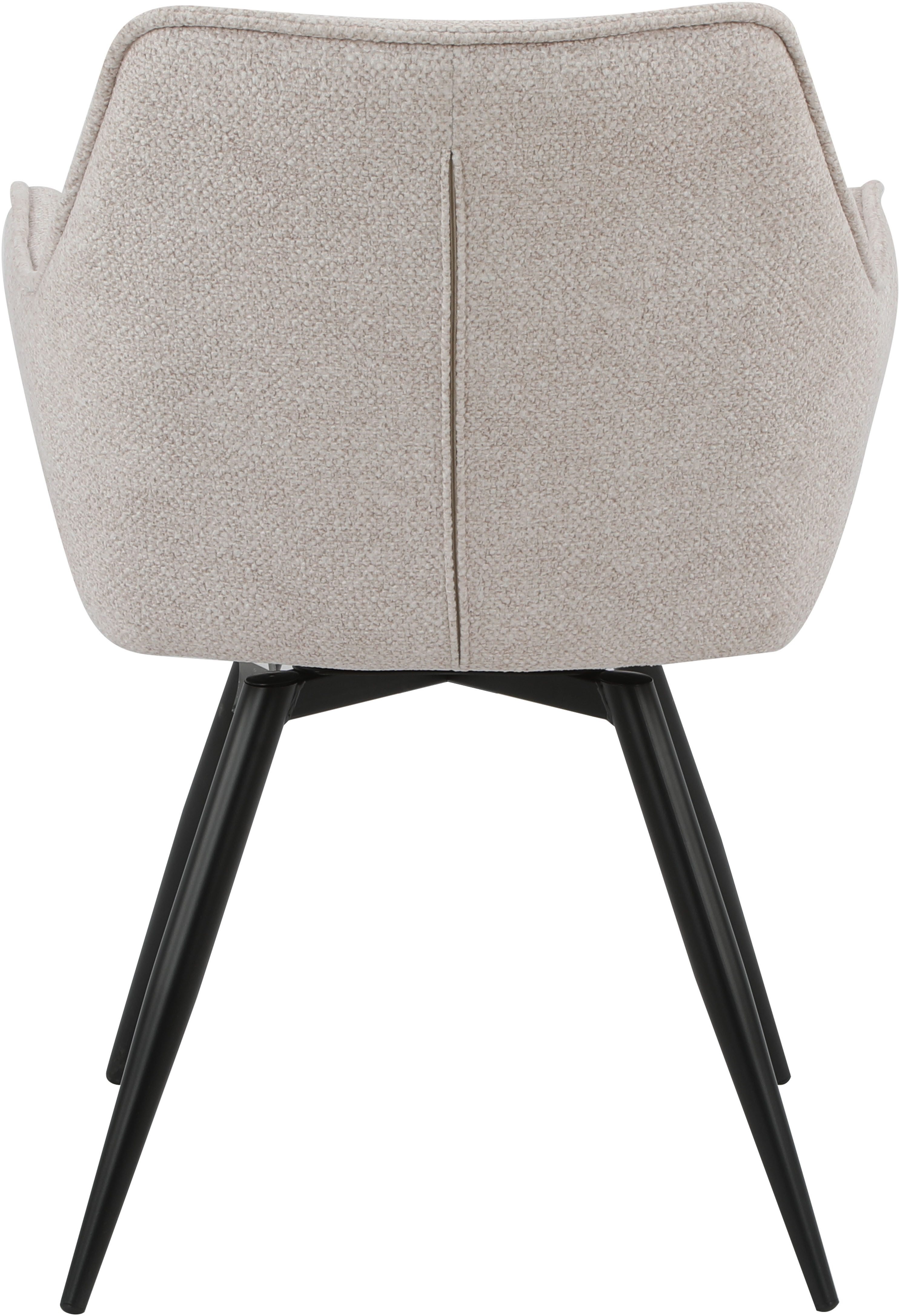 HELA Eetkamerstoel Mara Draaistoel, teddy bekleding, geweven stof of velvet (set)