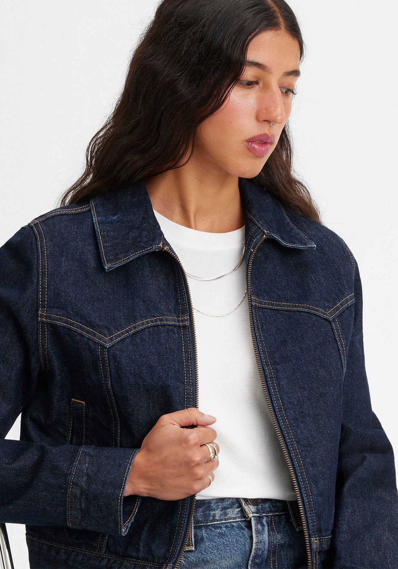 Levi's® Jeansjack ZIP SLIM TRUCKER DARK