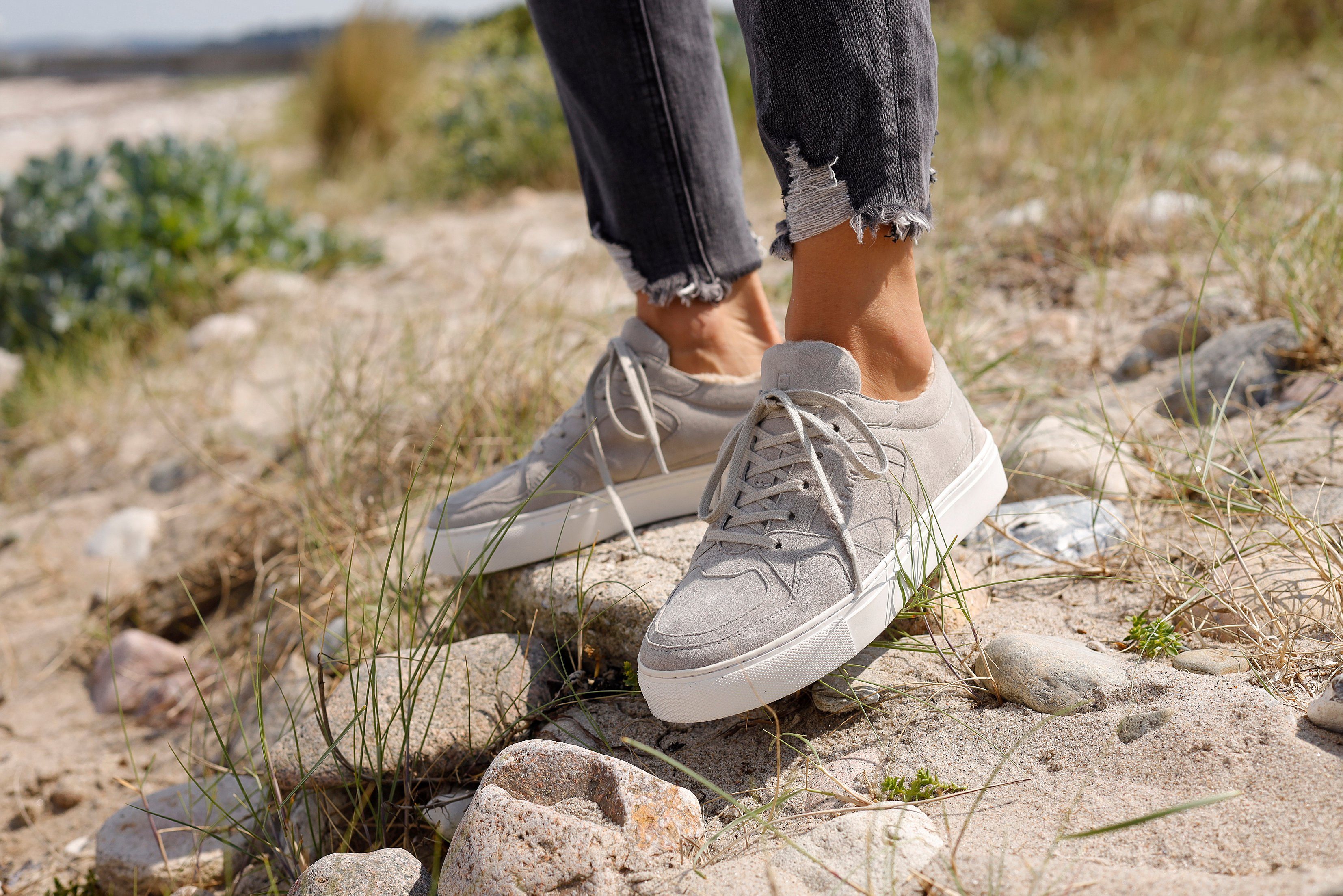 Elbsand Sneakers Wintersneaker, veterschoen van leer met knuffelig binnenfutter