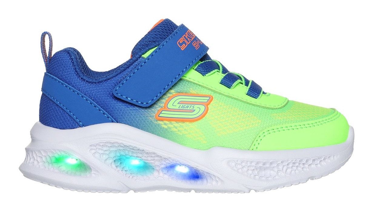 Skechers Babyschoentjes SKECHERS METEOR-LIGHTS , blink-klittenbandschoen om in te glijden, neon, maat sjabloon om te downloaden