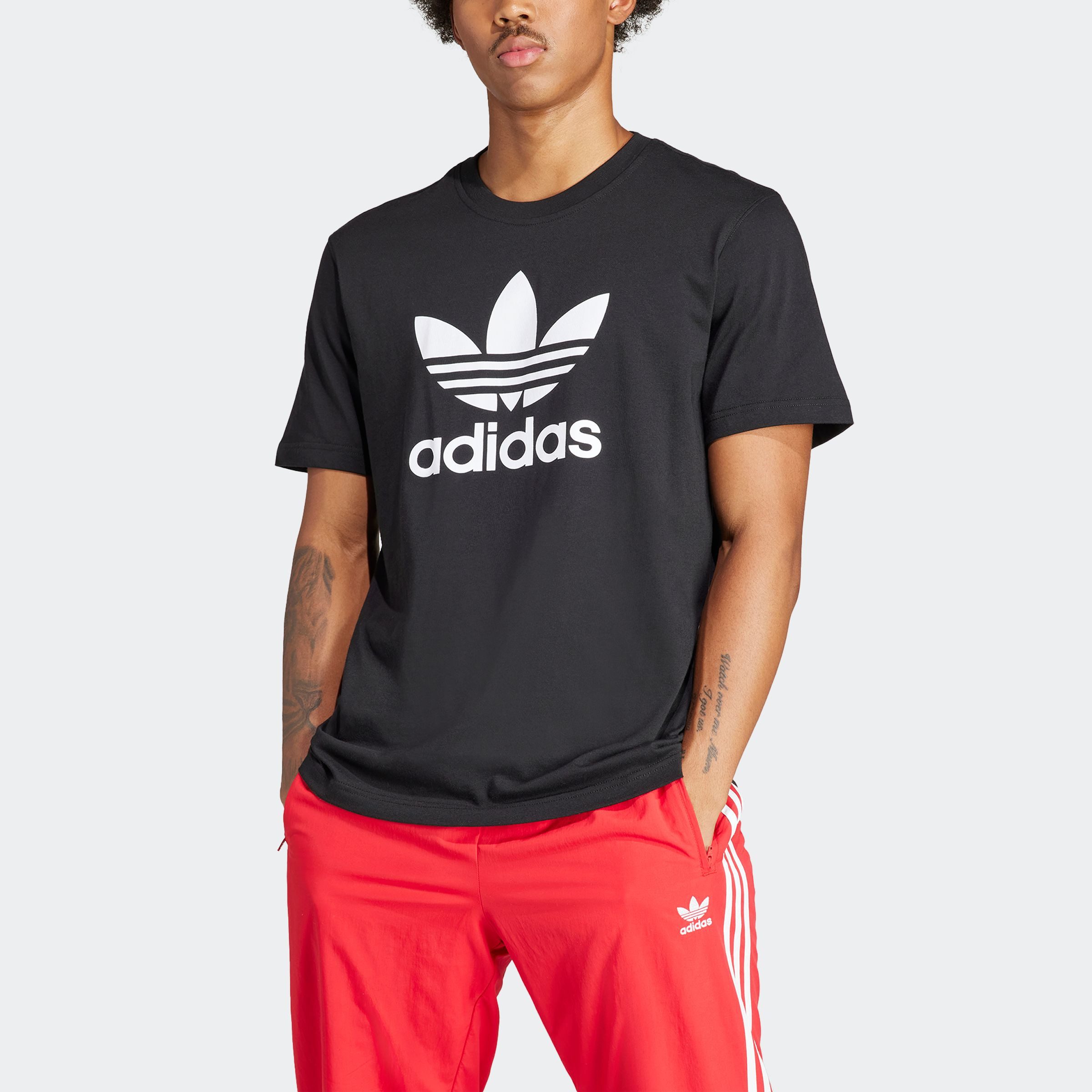 adidas Originals T-shirt TREFOIL T-SHIRT Basic shirt met grote trefoil logoprint