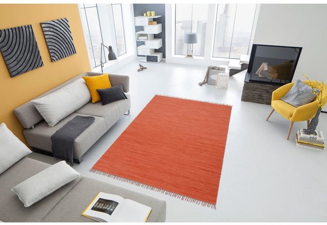 ECOREPUBLIC HOME Vloerkleed handgeweven uni ECOREPUBLIC HOME Vloerkleed handgeweven uni