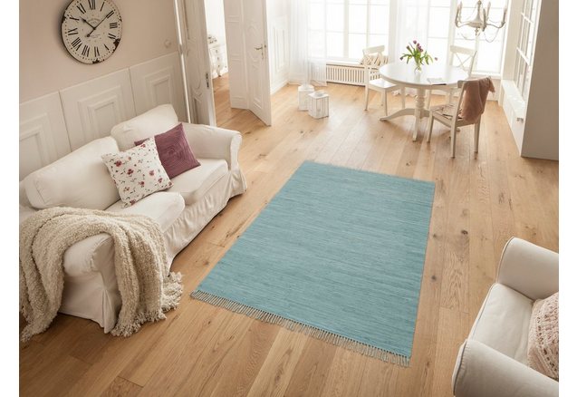 ECOREPUBLIC HOME Vloerkleed handgeweven uni ECOREPUBLIC HOME Vloerkleed handgeweven uni