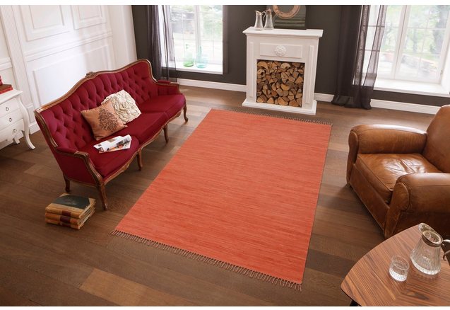 ECOREPUBLIC HOME Vloerkleed handgeweven uni ECOREPUBLIC HOME Vloerkleed handgeweven uni