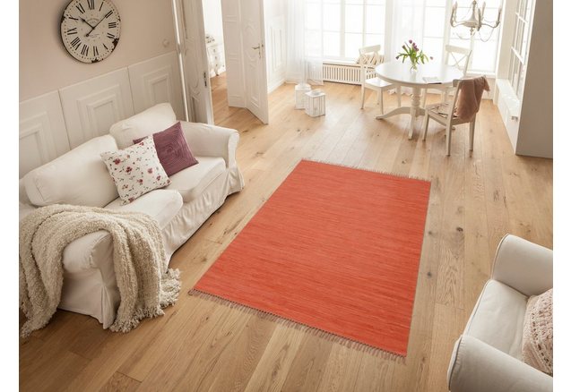 ECOREPUBLIC HOME Vloerkleed handgeweven uni ECOREPUBLIC HOME Vloerkleed handgeweven uni